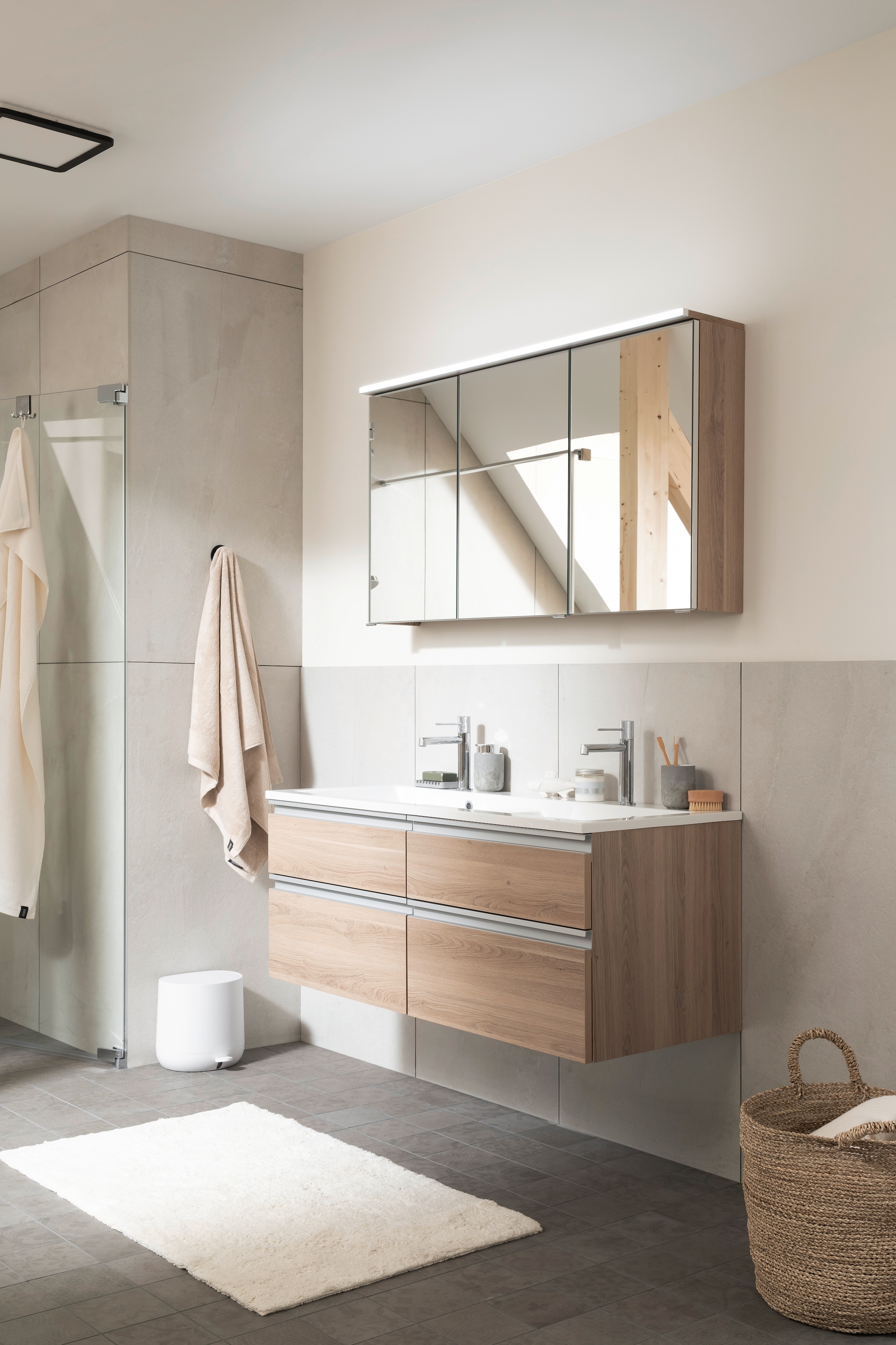 SCHÖNER WOHNEN-Kollektion Badematte »Bahamas  Uni« Höhe 30 mm fußbodenheizungsgeeignet beidseitig verwendbar