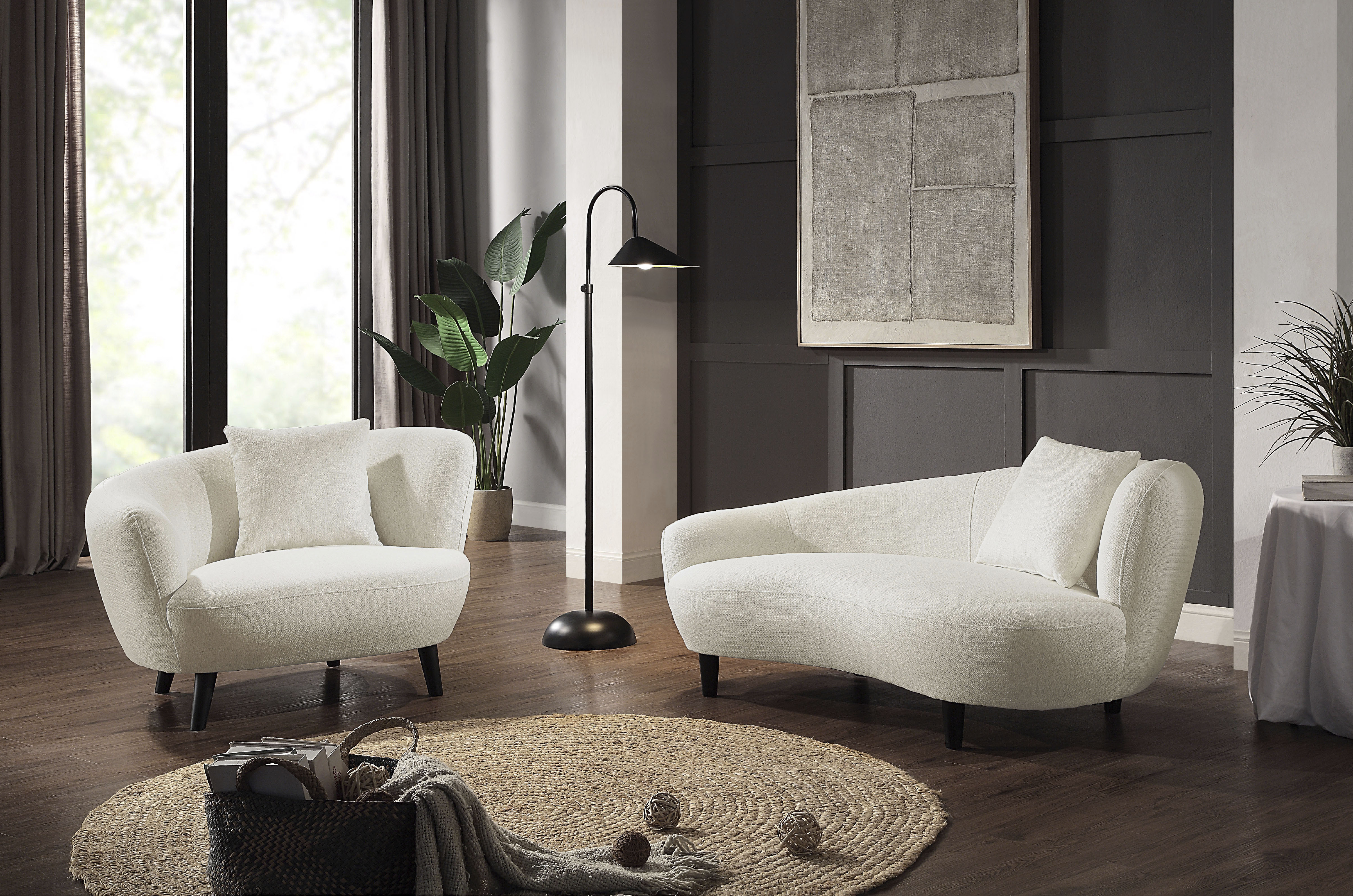 OTTO home Loungesessel "Olivia" XXL-Sessel, Nierenform-Sessel mit Zierkissen im Originalbezug