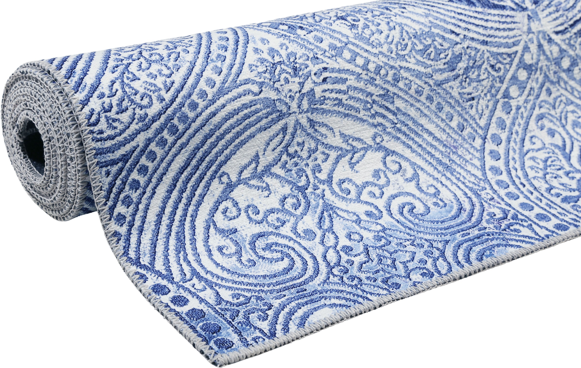 Wecon home Teppich »Grace«, rechteckig, 6 mm Höhe, Vintage Look, Used Look, moderner Kurzflor, Wohnzimmer