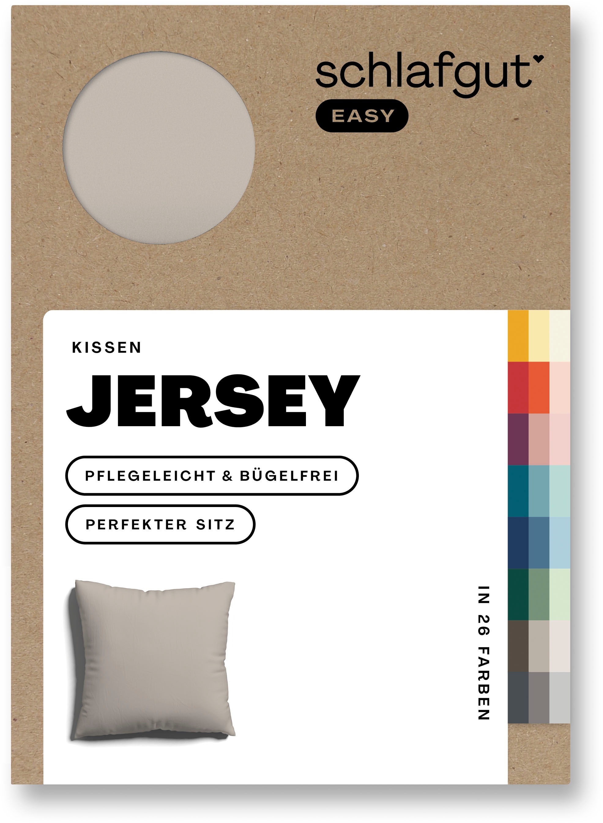 Schlafgut Kissenbezug »EASY Jersey« Kissenhülle mit Reißverschluss, weich und saugfähig, Kissenbezug