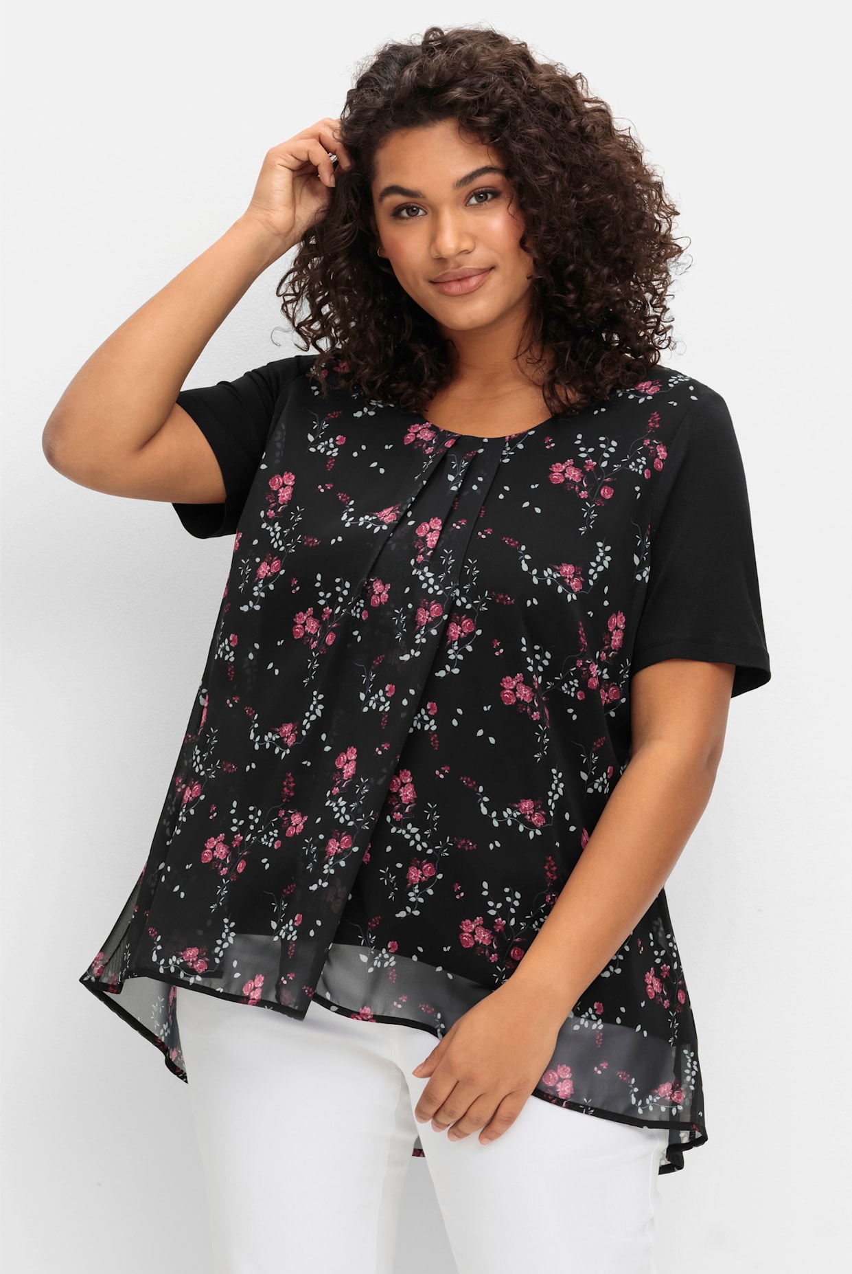 Sheego Blusenshirt "Blusenshirt" 1 Stk. tlg. günstig online kaufen