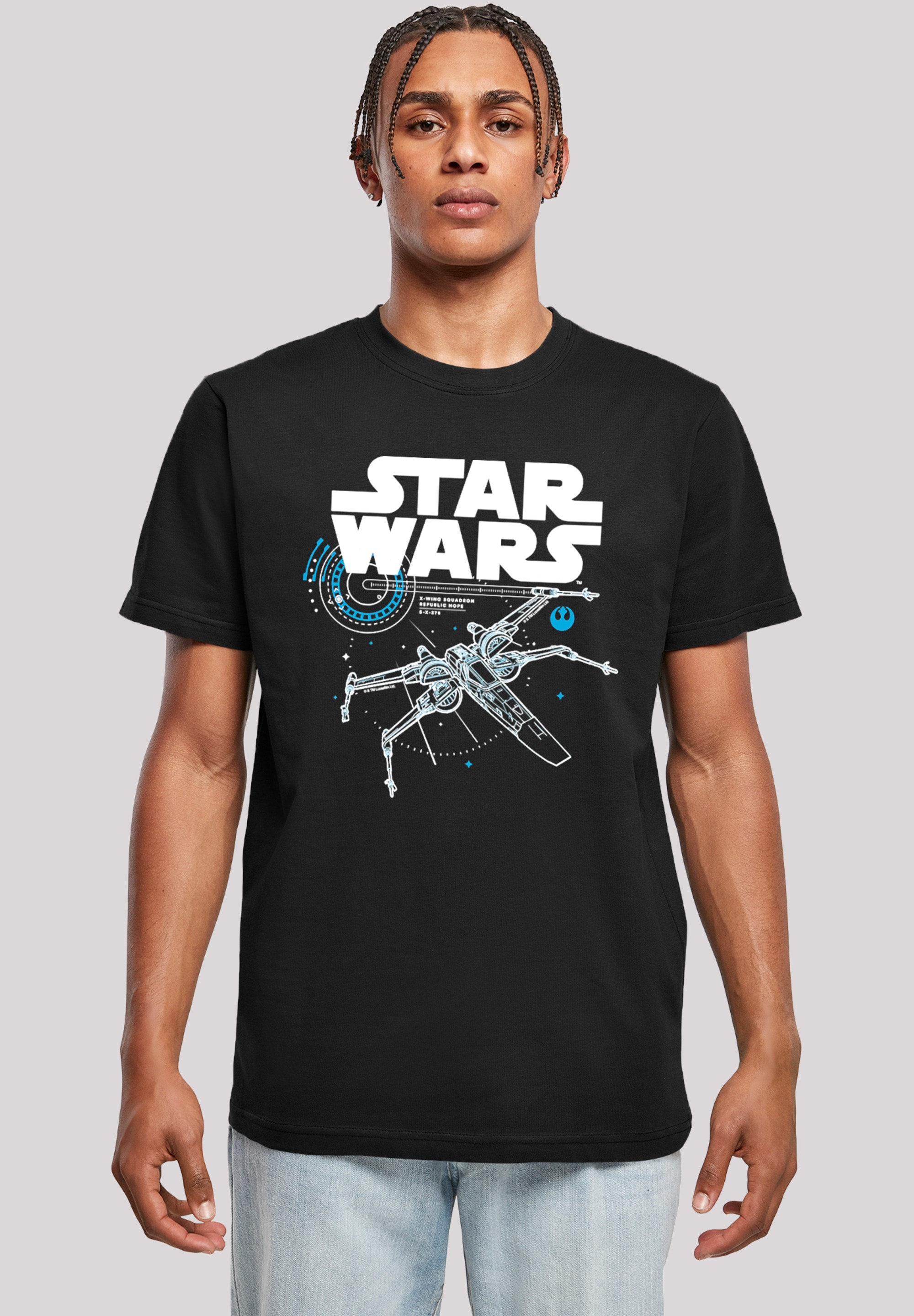 Herren,Premium X kaufen T-Shirt Wars Merch,Regular-Fit,Basic,Bedruckt F4NT4STIC Jedi The BAUR Last Wing«, »Star ▷ |