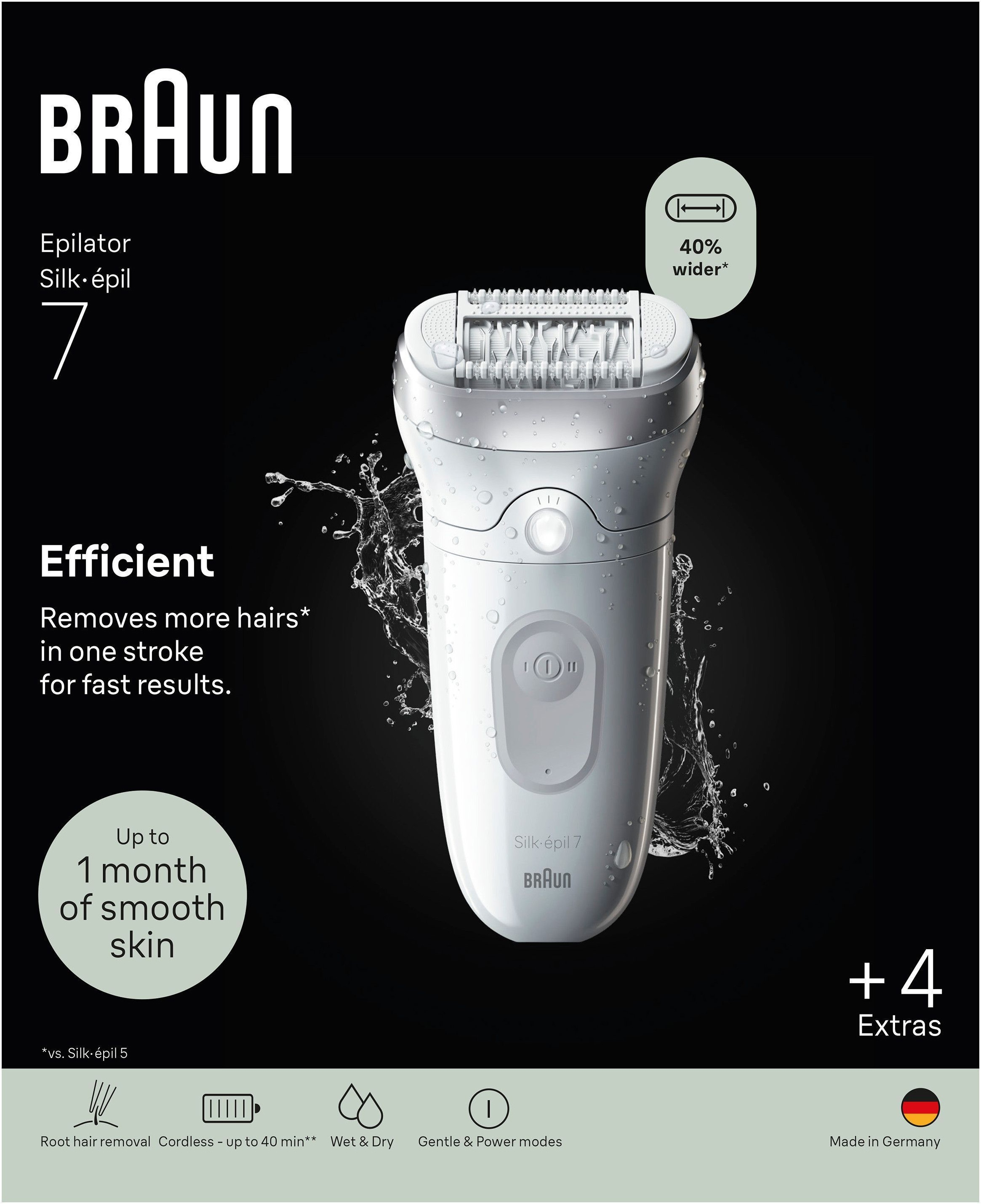 Braun Epilierer »Silk-épil 7 SE7-041« Rasier- & Trimmeraufsatz, Wet&Dry