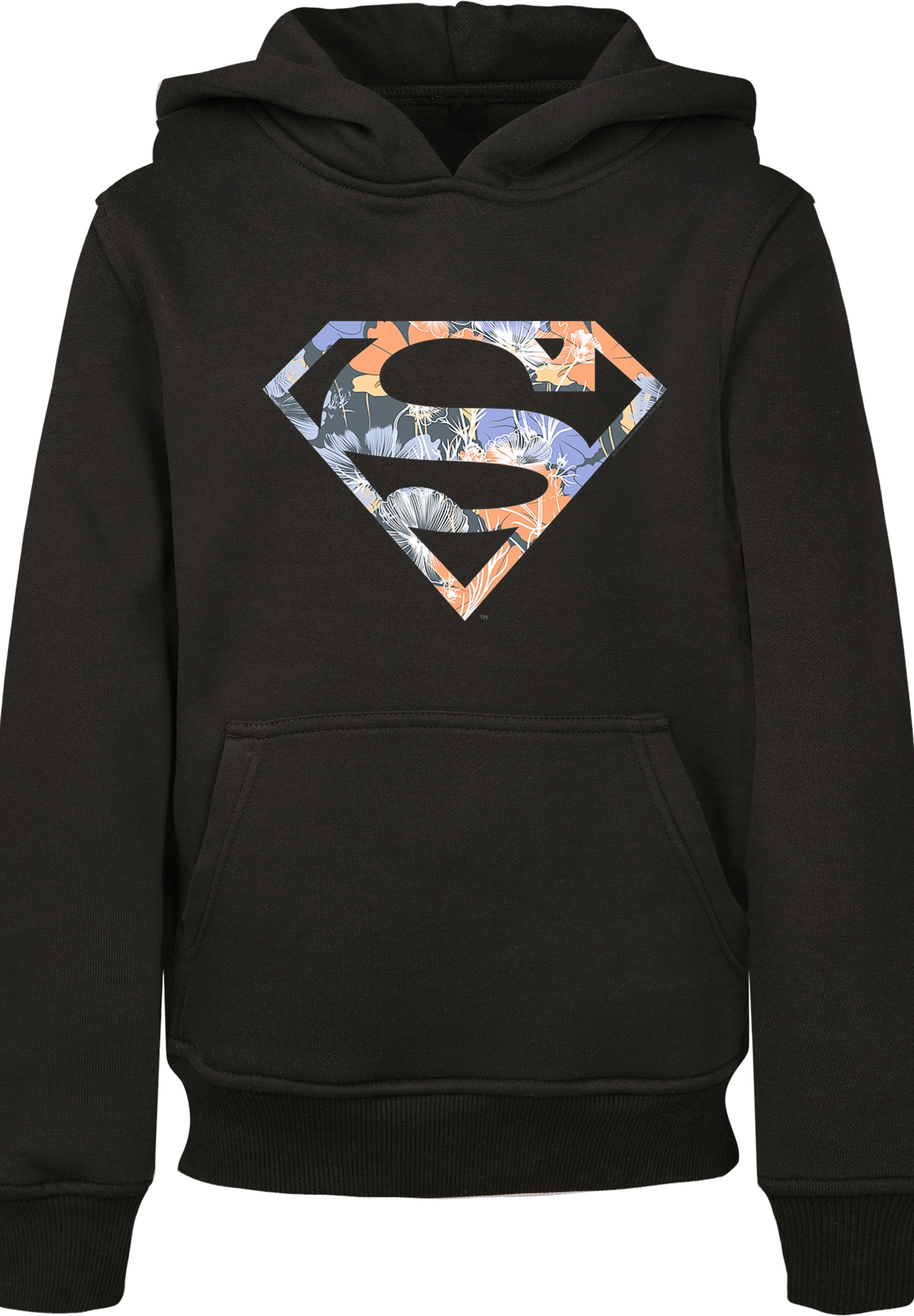F4NT4STIC Sweatshirt Kinder,Premium Superman BAUR Comics Unisex DC »Hoodie für | Logo Superheld«, Merch,Jungen,Mädchen,Bedruckt ▷ Floral