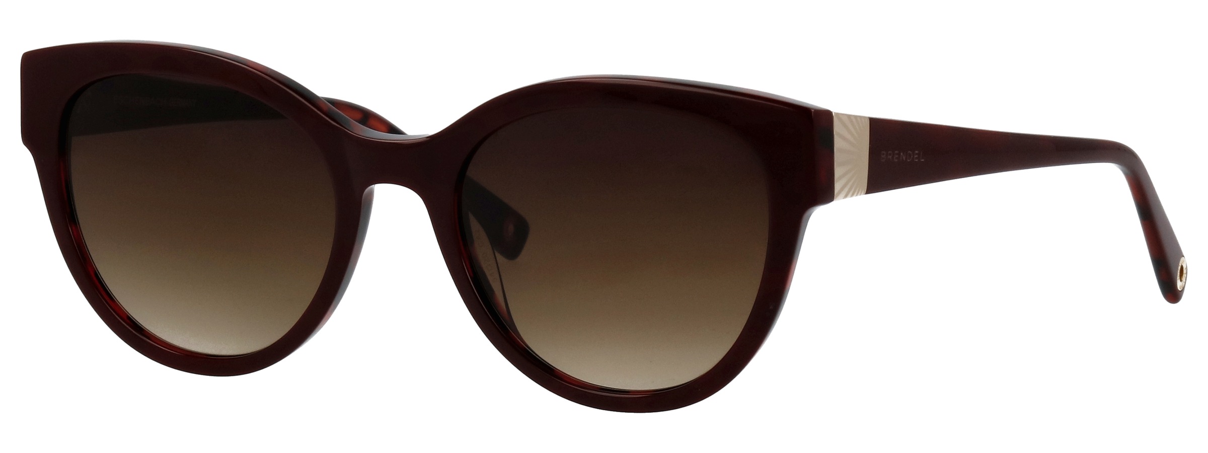 Sonnenbrille BRENDEL EYEWEAR "Modell 906209", Damen, rot, gemustert, leicht glänzend, Sonnenbrillen Sonnenbrille, Form Panto, Logoschriftzug auf Bügel, Kunststofffassung