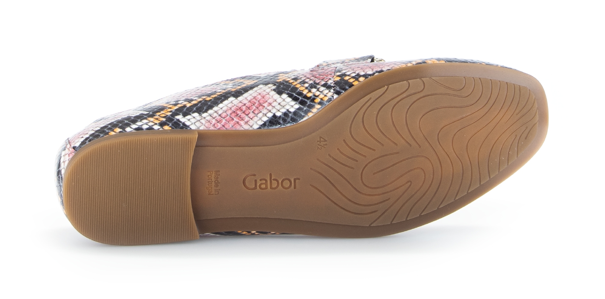Gabor Slipper  Blockabsatz, Businessschuh mit goldfarbenem Schmuck-Zierriegel