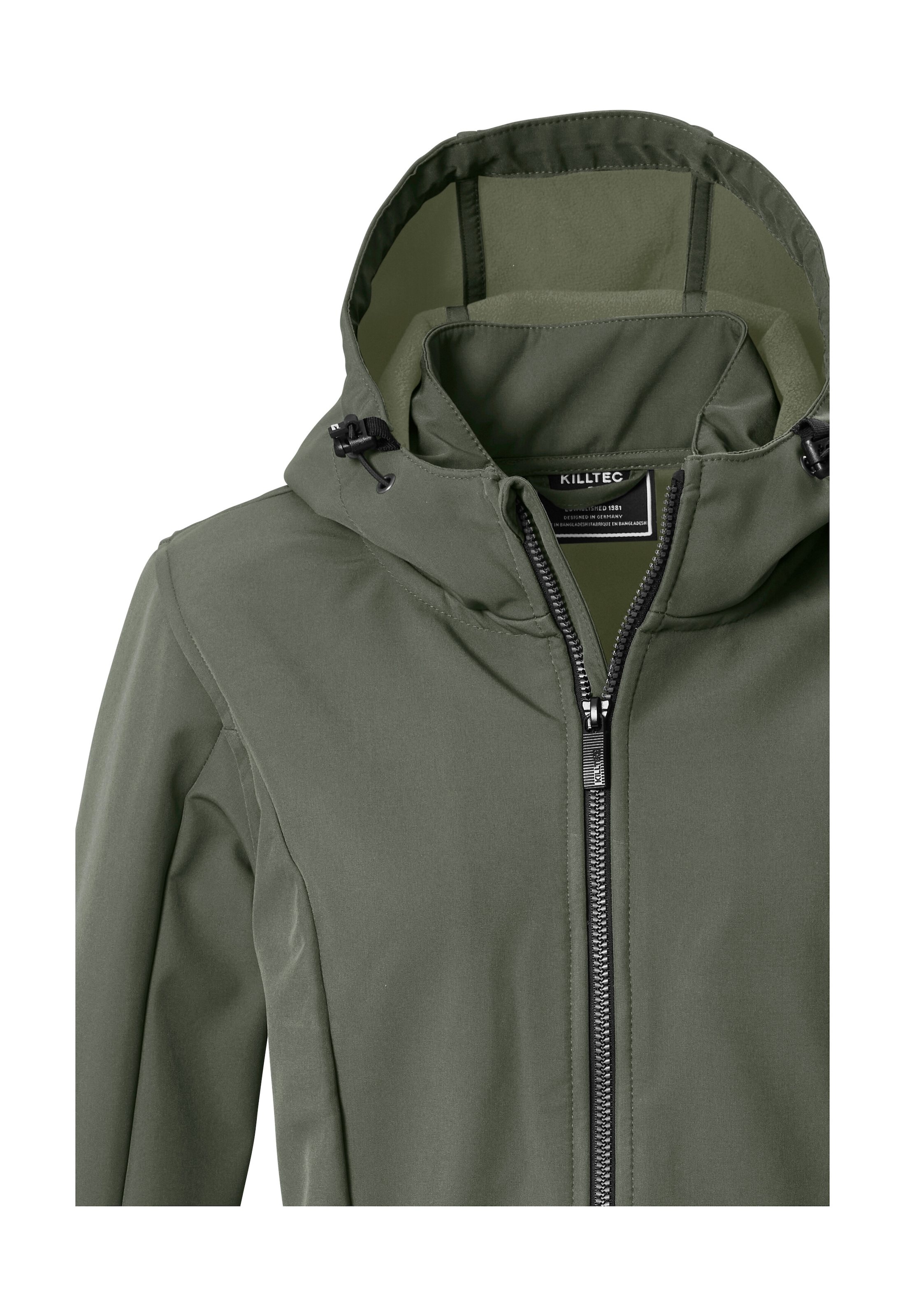 Killtec Softshellparka »KOW 10 WMN SFTSHLL PRK« Wasserabweisender, atmungsaktiver Softshellparka mit Fleece