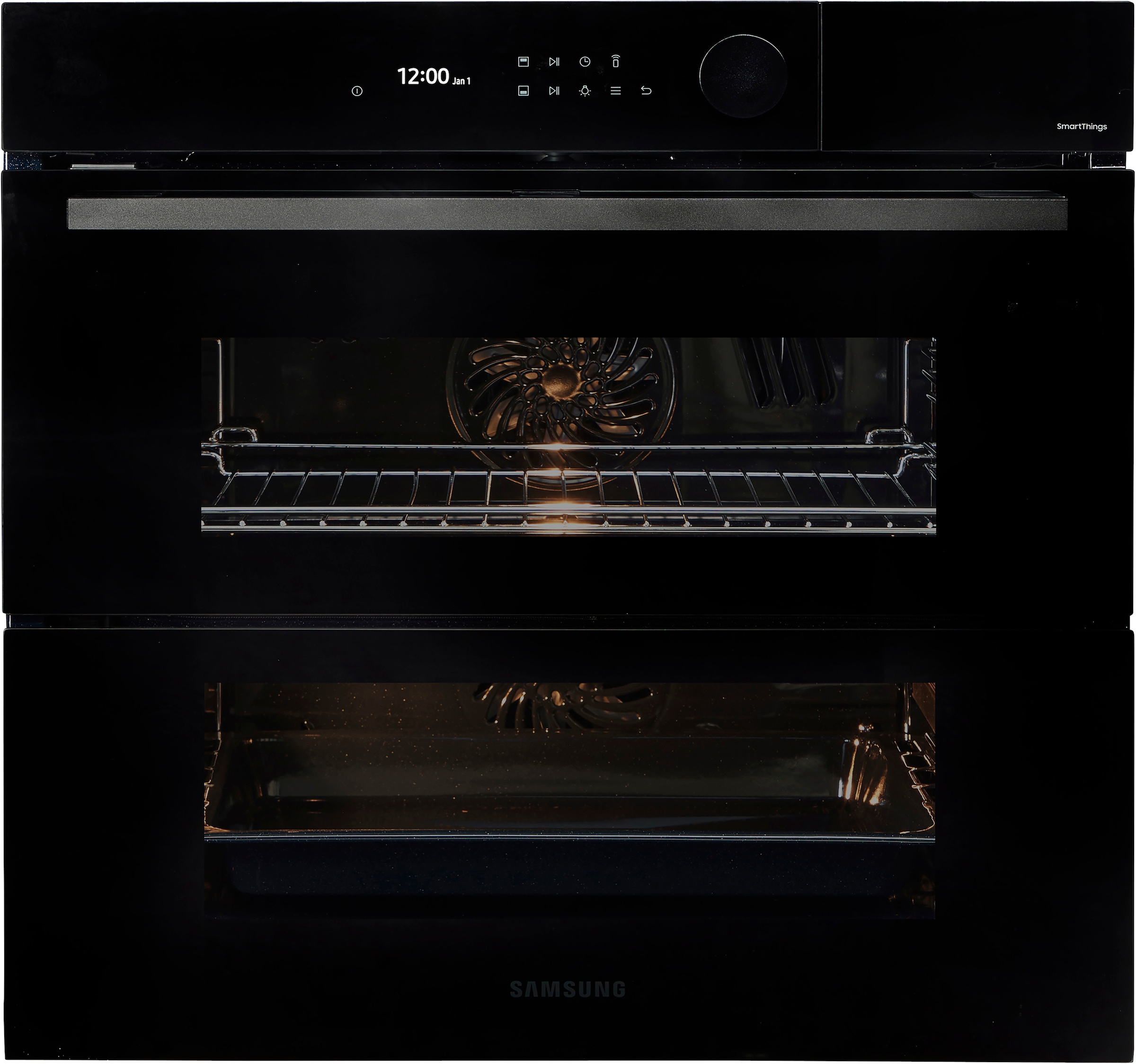 Samsung Pyrolyse Backofen Serie 5 »NV7B5775XDK«, mit 1-fach-Teleskopauszug, Pyrolyse-Selbstreinigung, Dual Cook Flex – Ein Ofen. Zwei Garräume. Flexible Tür.