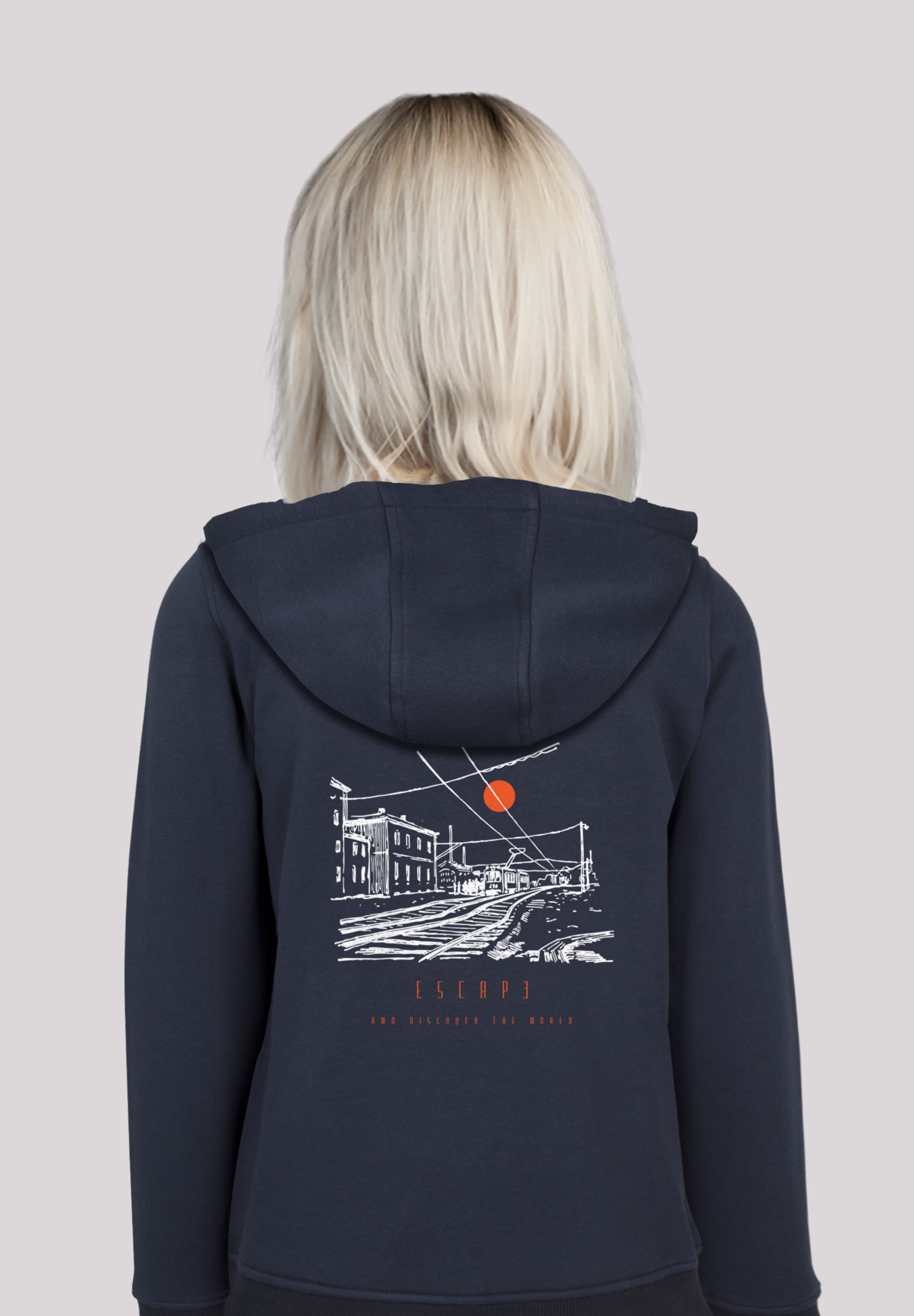 F4NT4STIC Kapuzenpullover "Escape Discover the World Town Train Station" Pr günstig online kaufen