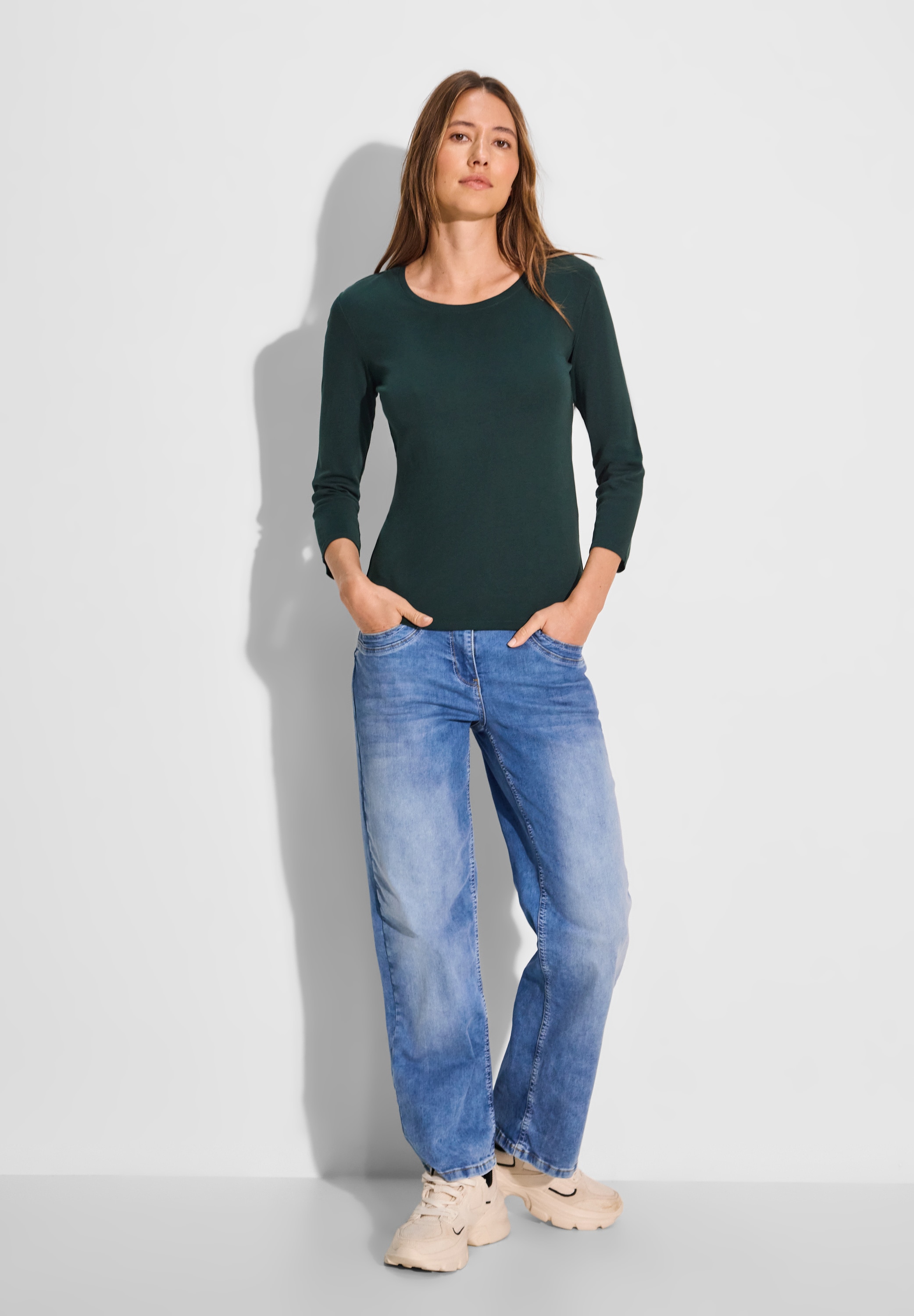 Cecil 3/4-Arm-Shirt, aus reiner Baumwolle