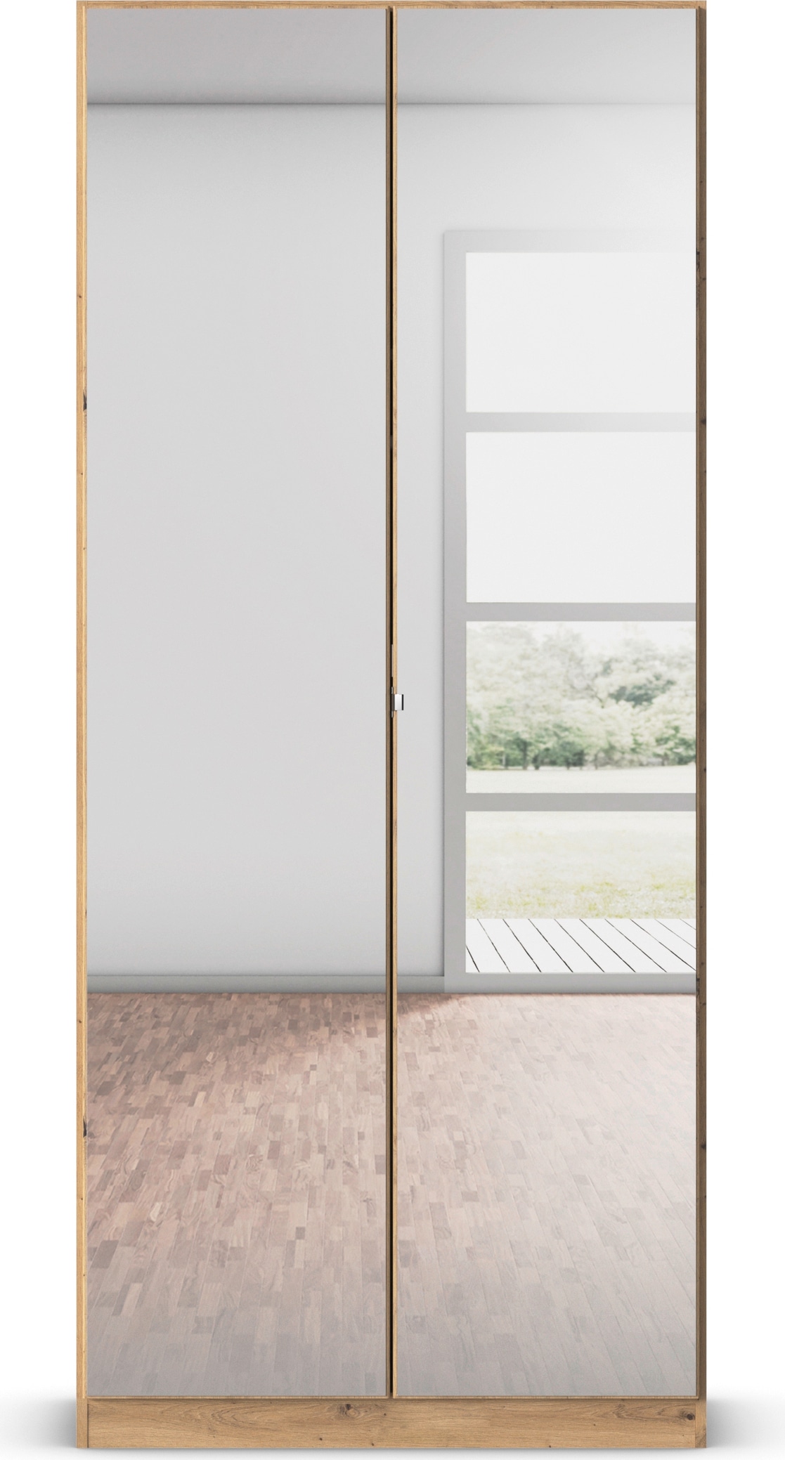rauch Drehtürenschrank »Reflect«, mit Spiegelfront, inkl. praktischer Inneneinteilung