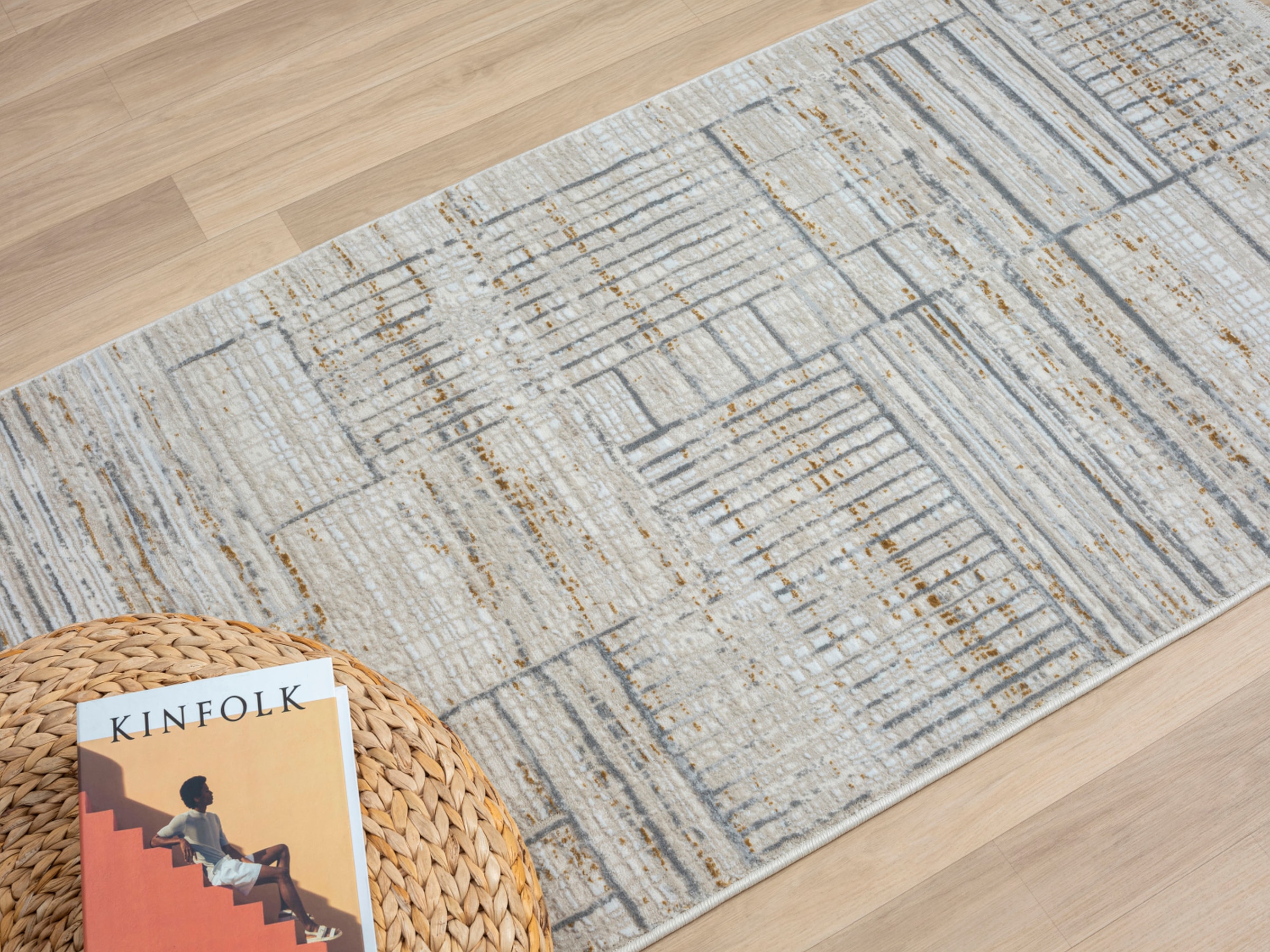 Myflair Möbel & Accessoires Teppich »My Love Lagerräumung«, rechteckig, 10 mm Höhe, Kurzflor, Retro-Style, besonders weich durch Microfaser, mit Fransen