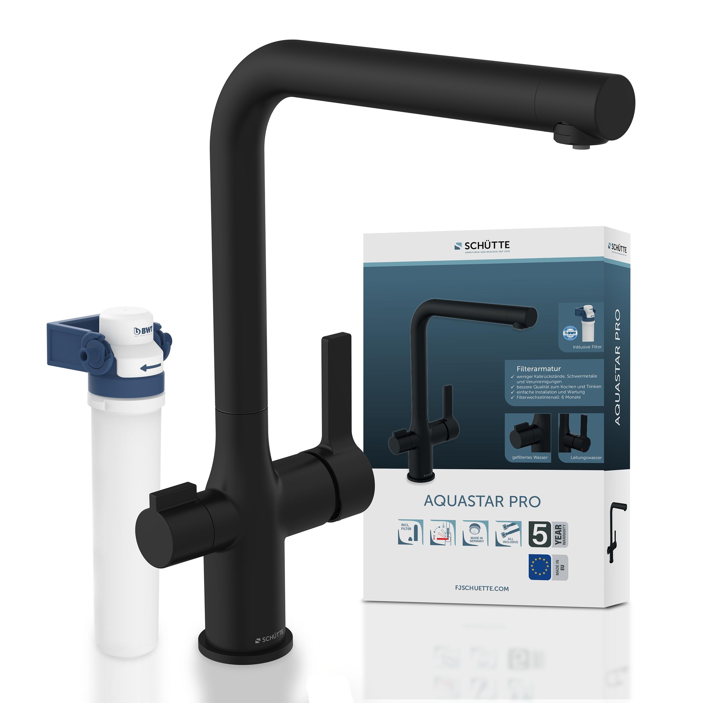 Schütte Spültischarmatur »AQUASTAR PRO«, mit Filtersystem für Trinkwasser, praktische Cold-Start-Funktion