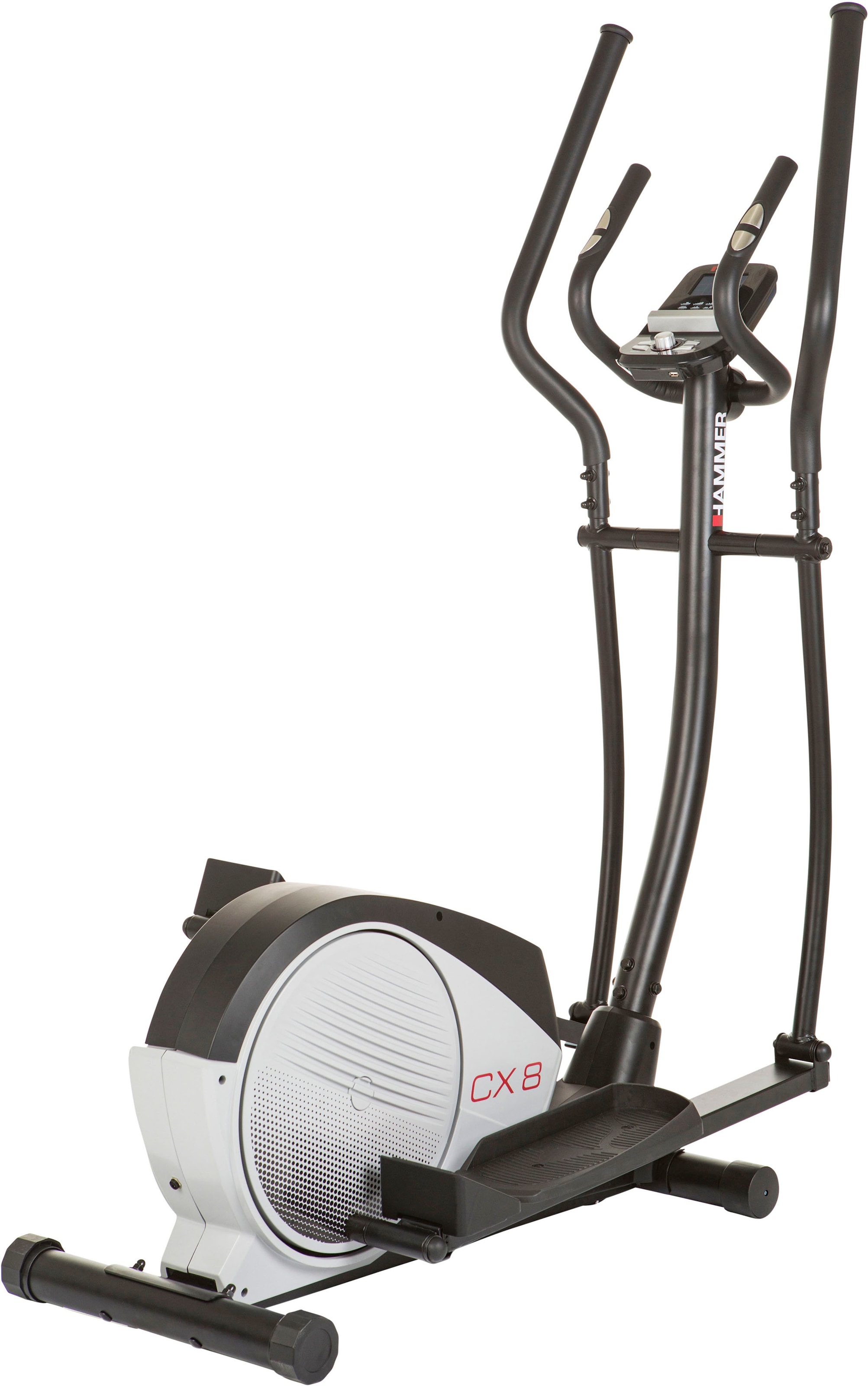 HAMMER Crosstrainer-Ergometer "CX8 BT", B:53cm H:157cm L:120cm, silber, Crosstrainer, 130 kg max. Benutzergewicht, 16 Widerstandsstufen