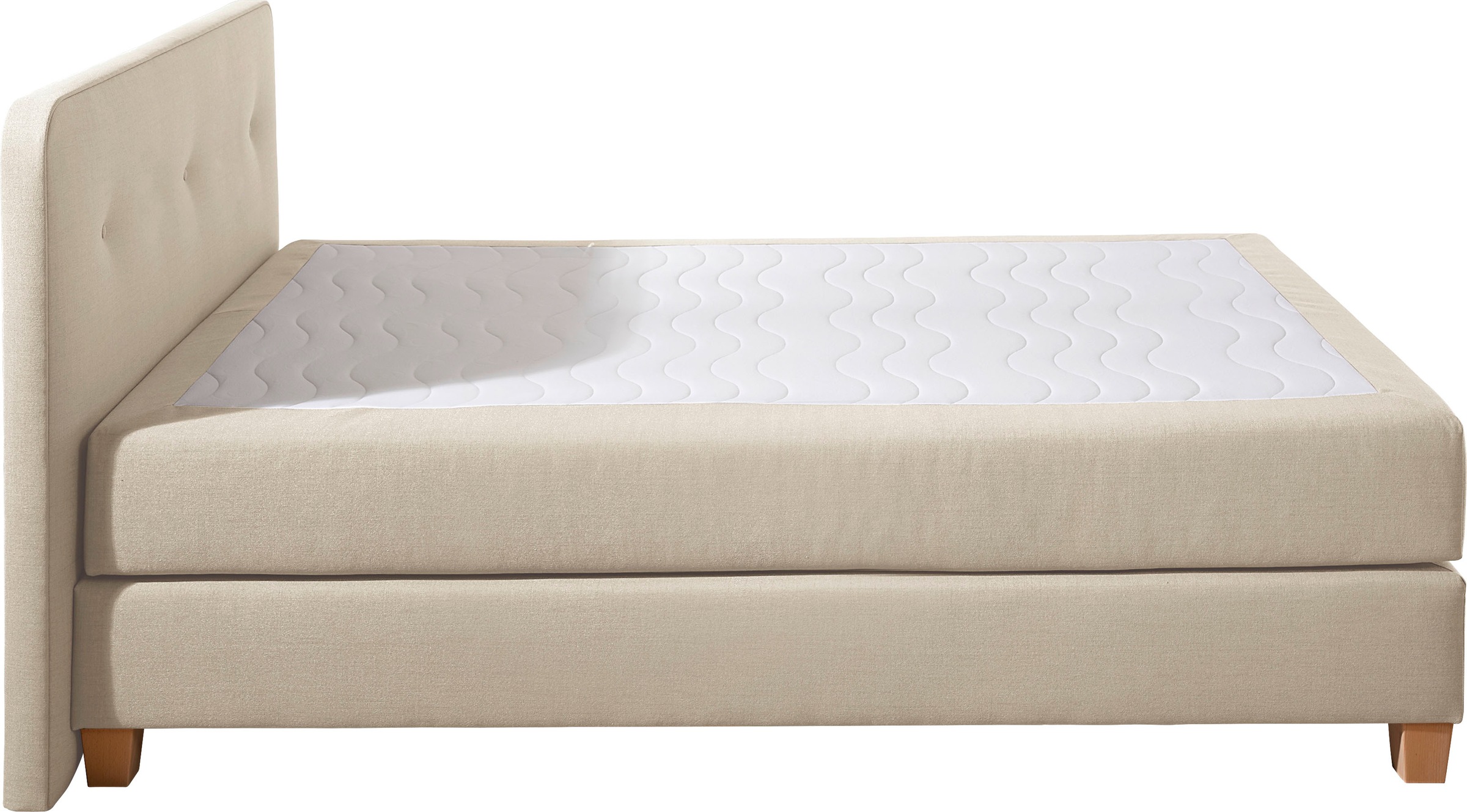 Home affaire Boxspringbett »Fargo«, inkl. Topper, in 3 Matratzenarten, in Samt- oder Strukturstoff