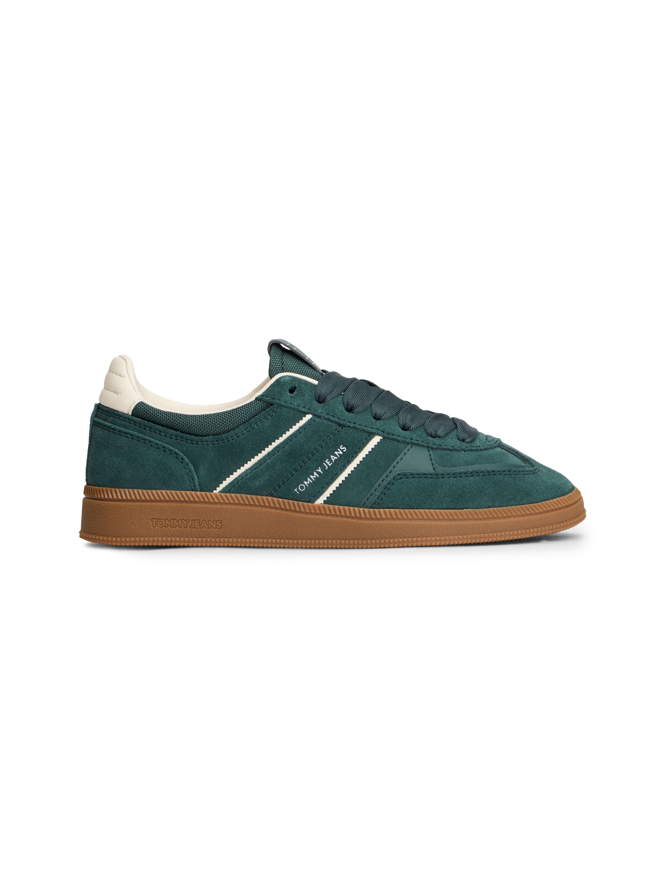 Tommy Jeans Plateausneaker »THE GREENWICH EDGE SUEDE«  , Freizeitschuh, Halbschuh, Schnürschuh mit gepolstertem Schaftrand