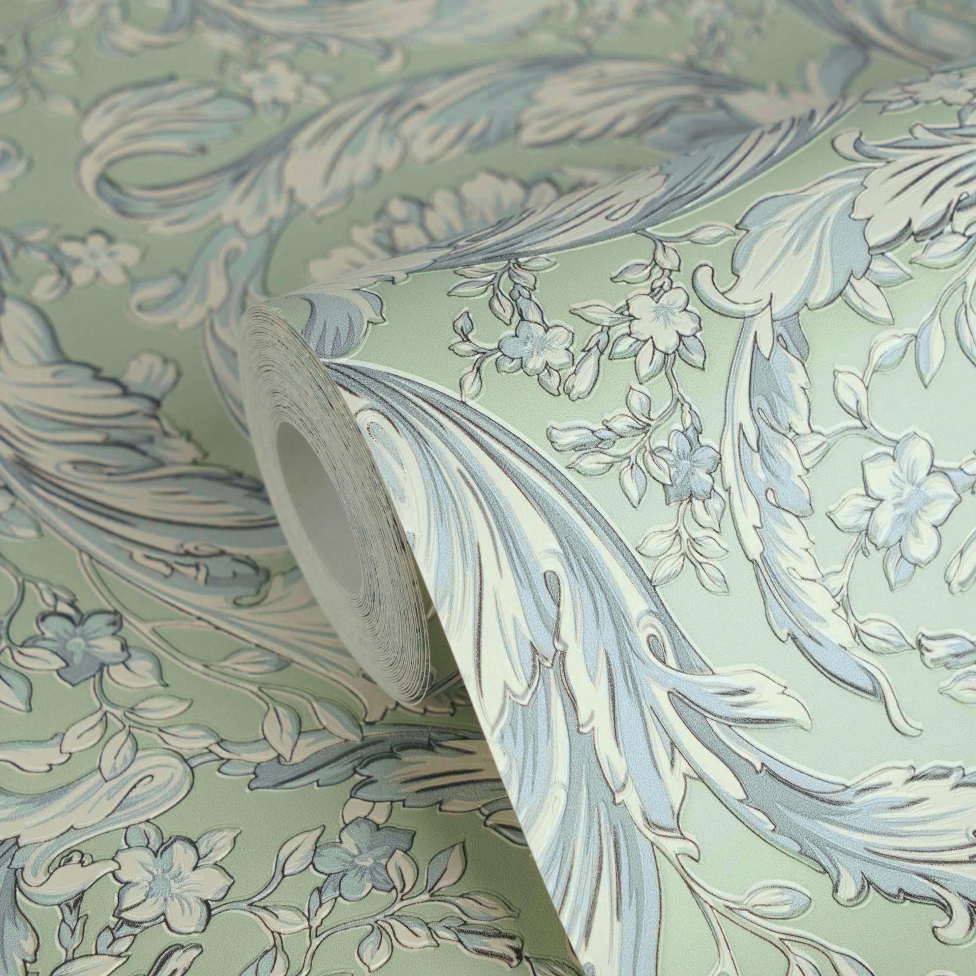 Versace Vliestapete »Versace 6 Barocco –« 3D-Optik | Barock | Motiv geprägt Neo-klassisches Rankenmuster mit Glanz & strukturierter Prägung