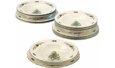 Tafelservice »Teller Set, Geschirr-Set Marie-Luise Weihnachten, Advent«, (Set, 12 tlg.)