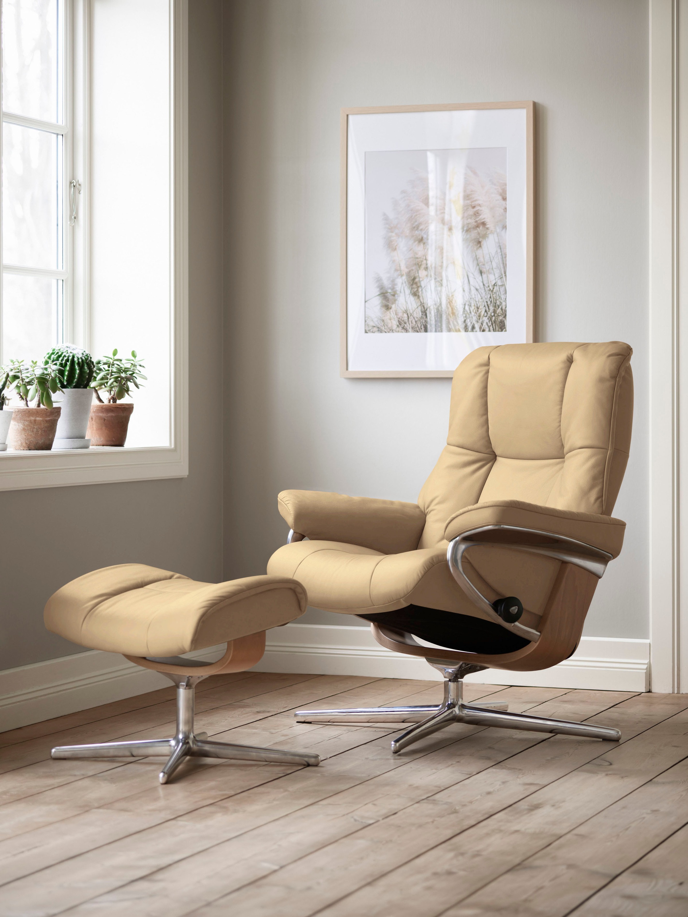 Stressless® Fußhocker »Mayfair«, mit Cross Base, Größe S, M & L, Holzakzent Eiche