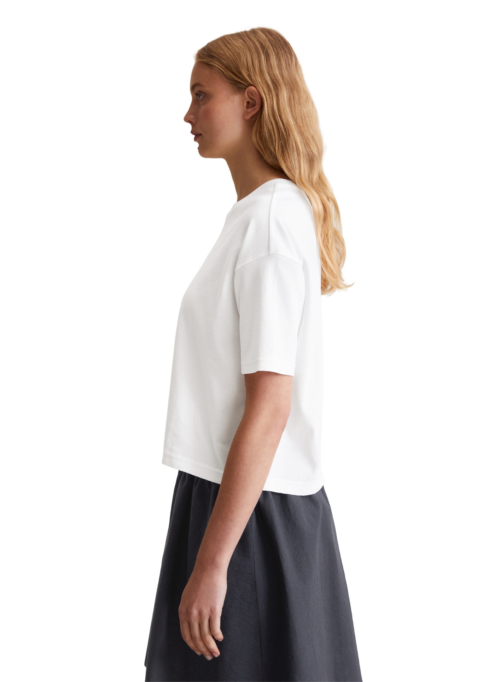 Marc O'Polo DENIM T-Shirt »aus gerippter Bio-Baumwolle«