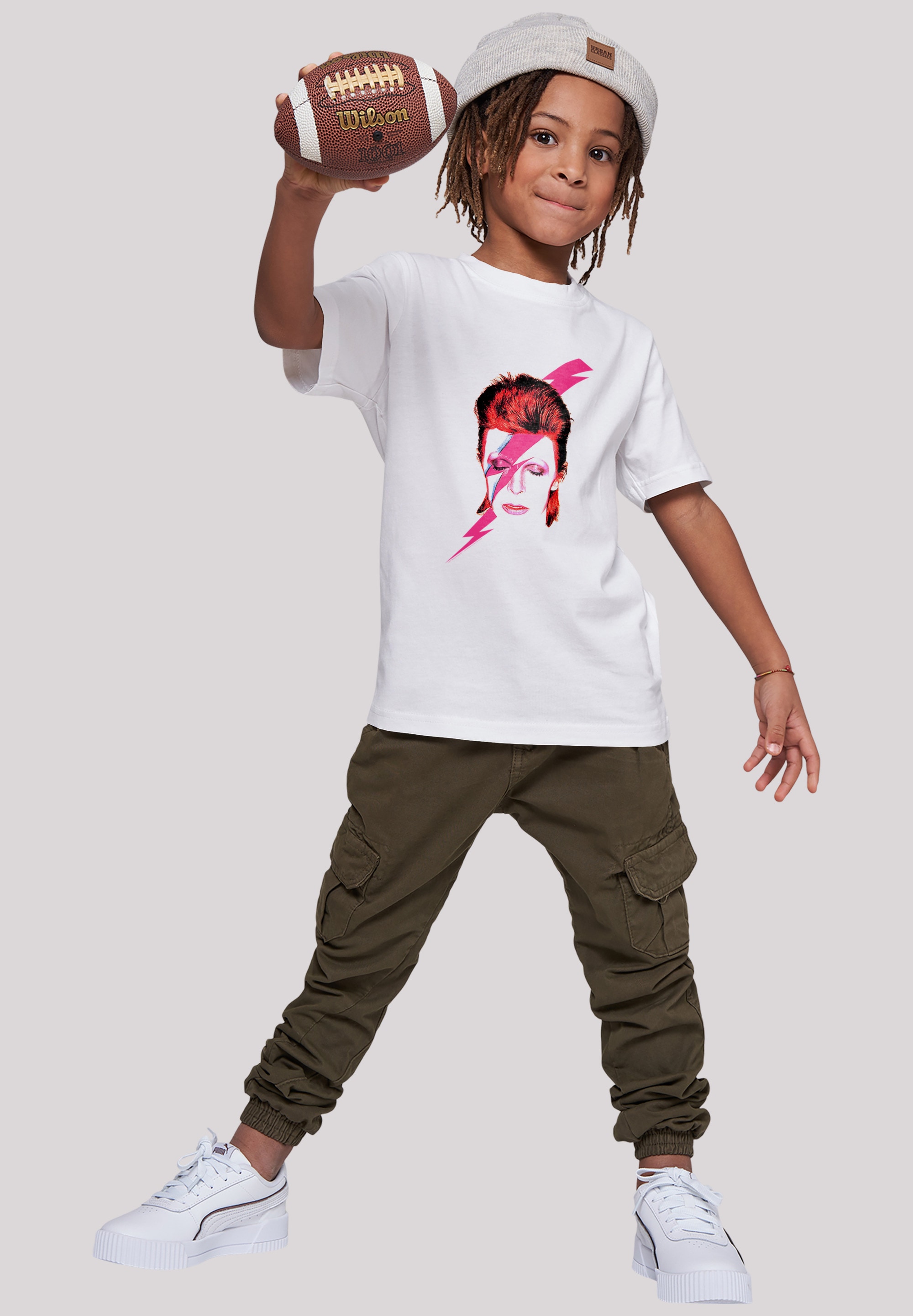 F4NT4STIC T-Shirt »David Bowie Aladdin Sane Lightning Bolt«, Unisex Kinder,Premium  Merch,Jungen,Mädchen,Bandshirt bestellen | BAUR