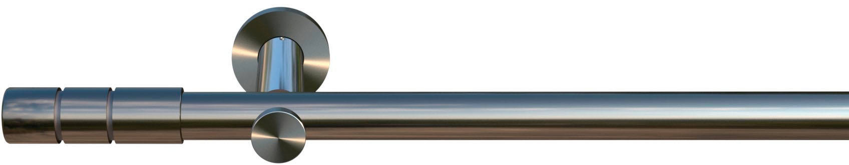 indeko Gardinenstange "Hamburg" Ø 20 mm 1 läufig-läufig Wunschmaßlänge Komp günstig online kaufen