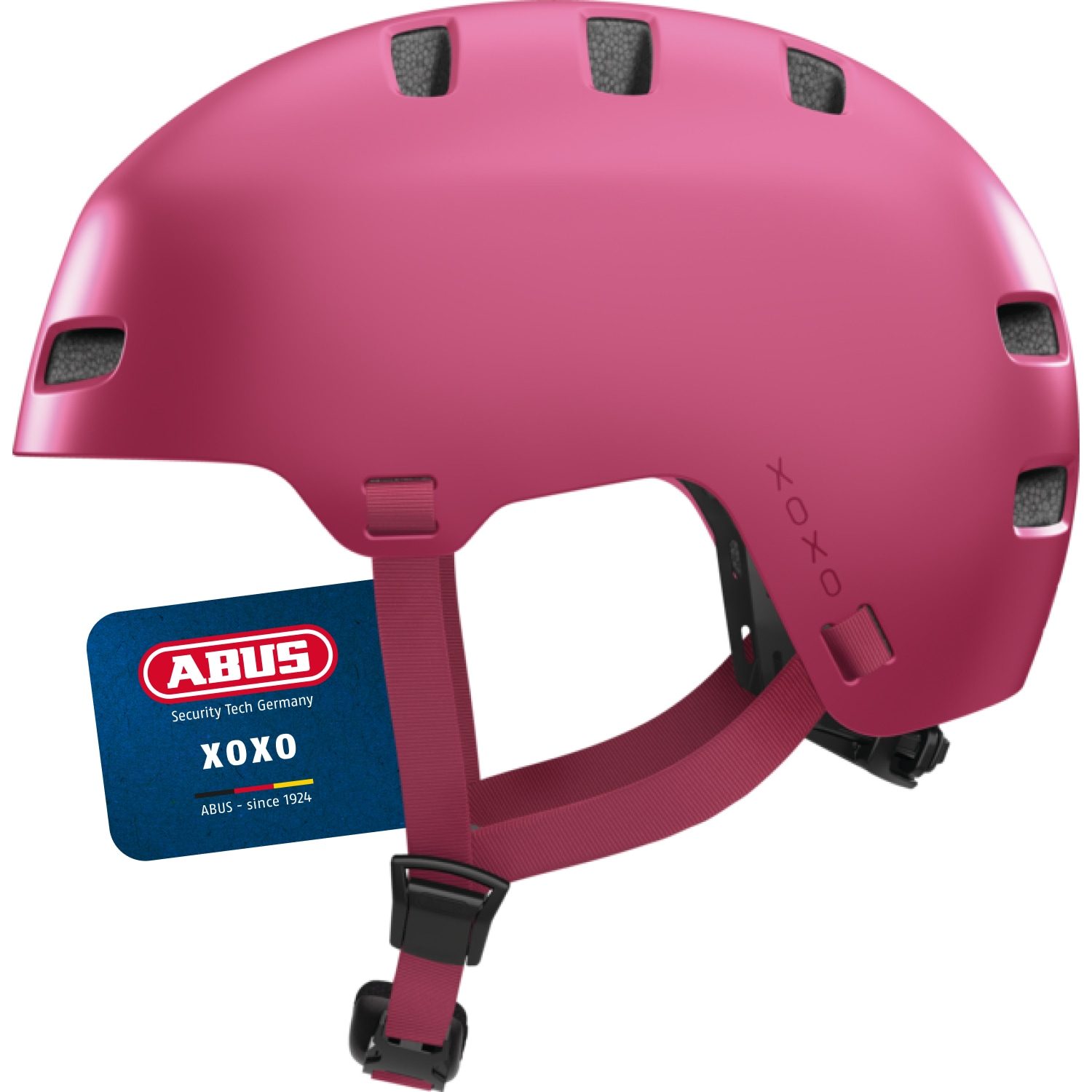"Fahrradhelm ABUS ""XOXO"" Gr. M, schwarz (rot (mono rot)), Helme, M/905 Kopfumfang: 54cm - 58cm"