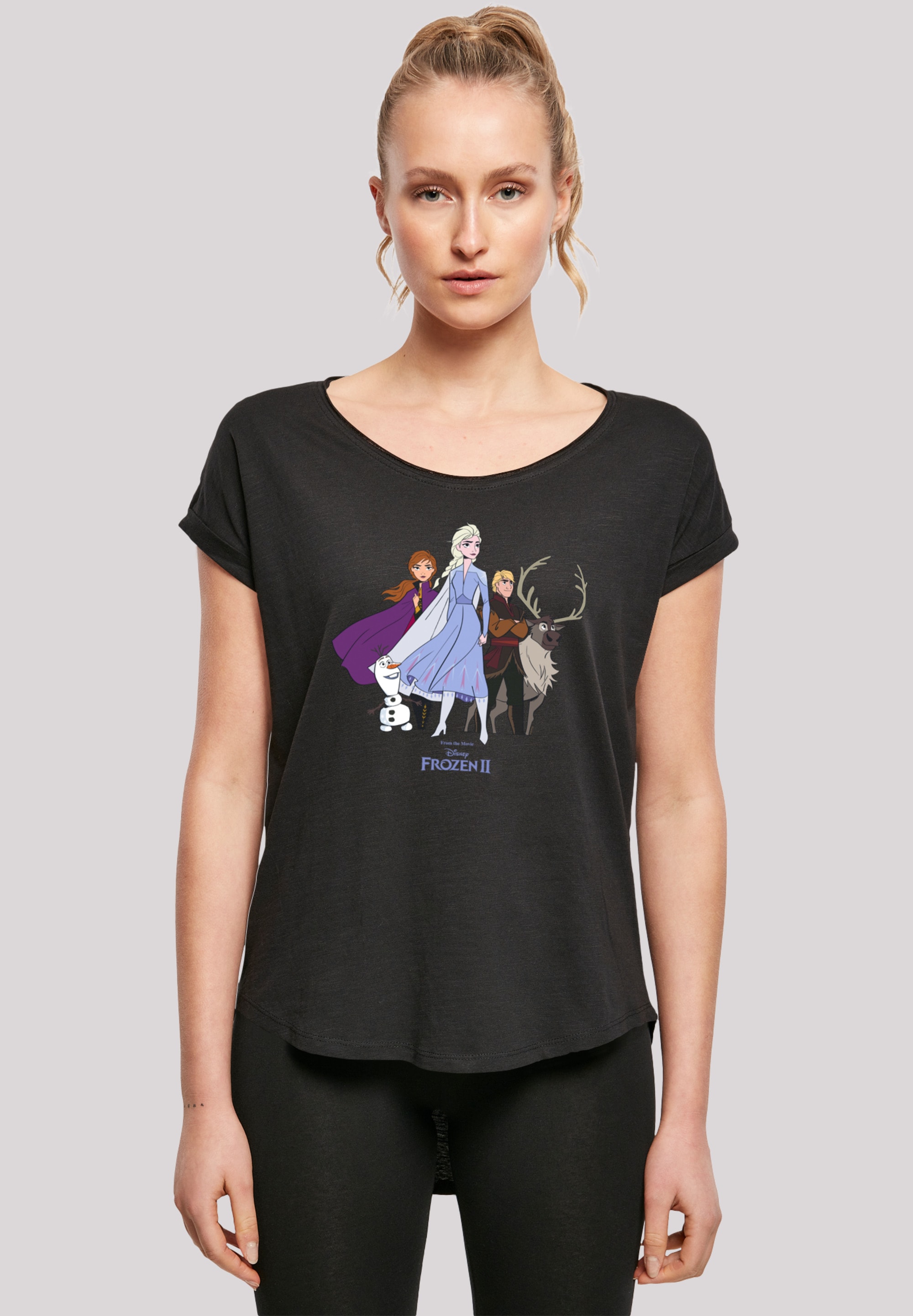 F4NT4STIC Kurzarmshirt »Damen Disney Frozen 2 Group with Ladies Long Slub  Tee«, (1 tlg.) für kaufen | BAUR