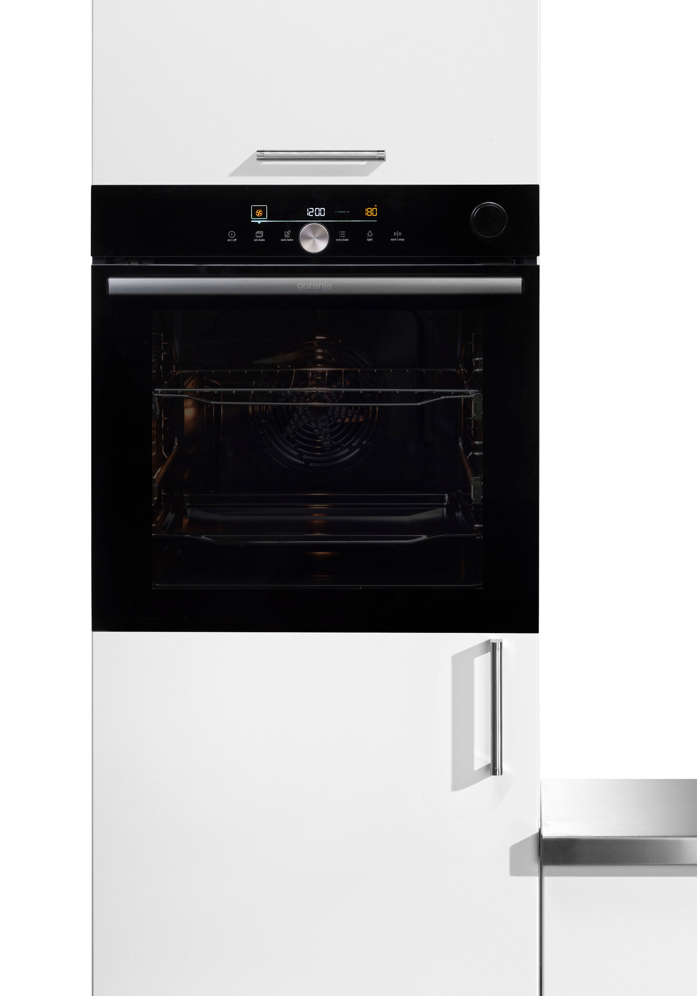 GORENJE Backofen "BPSA6747DGWI", mit 2-fach-Teleskopauszug, Pyrolyse-Selbstreinigung, AirFry-Funktion