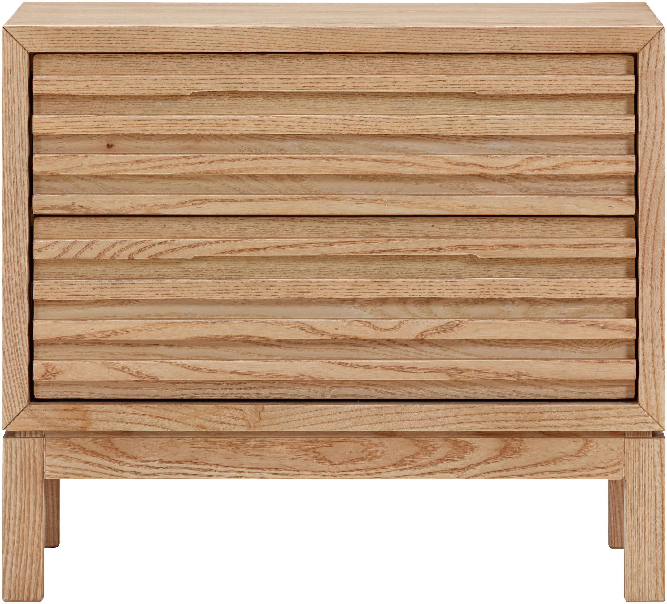 Thumbnail - andas Nachttisch "Tanner Nachttisch aus Eschenholz mit zwei Schubladen" 1 Stk. tlg.