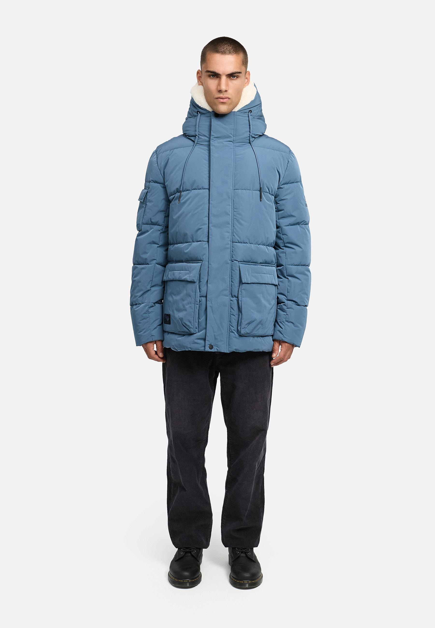 Stone Harbour Winterjacke »Lauroo XX« mitKapuze urbane Herren Steppjacke mit kuscheligem Teddyfleece