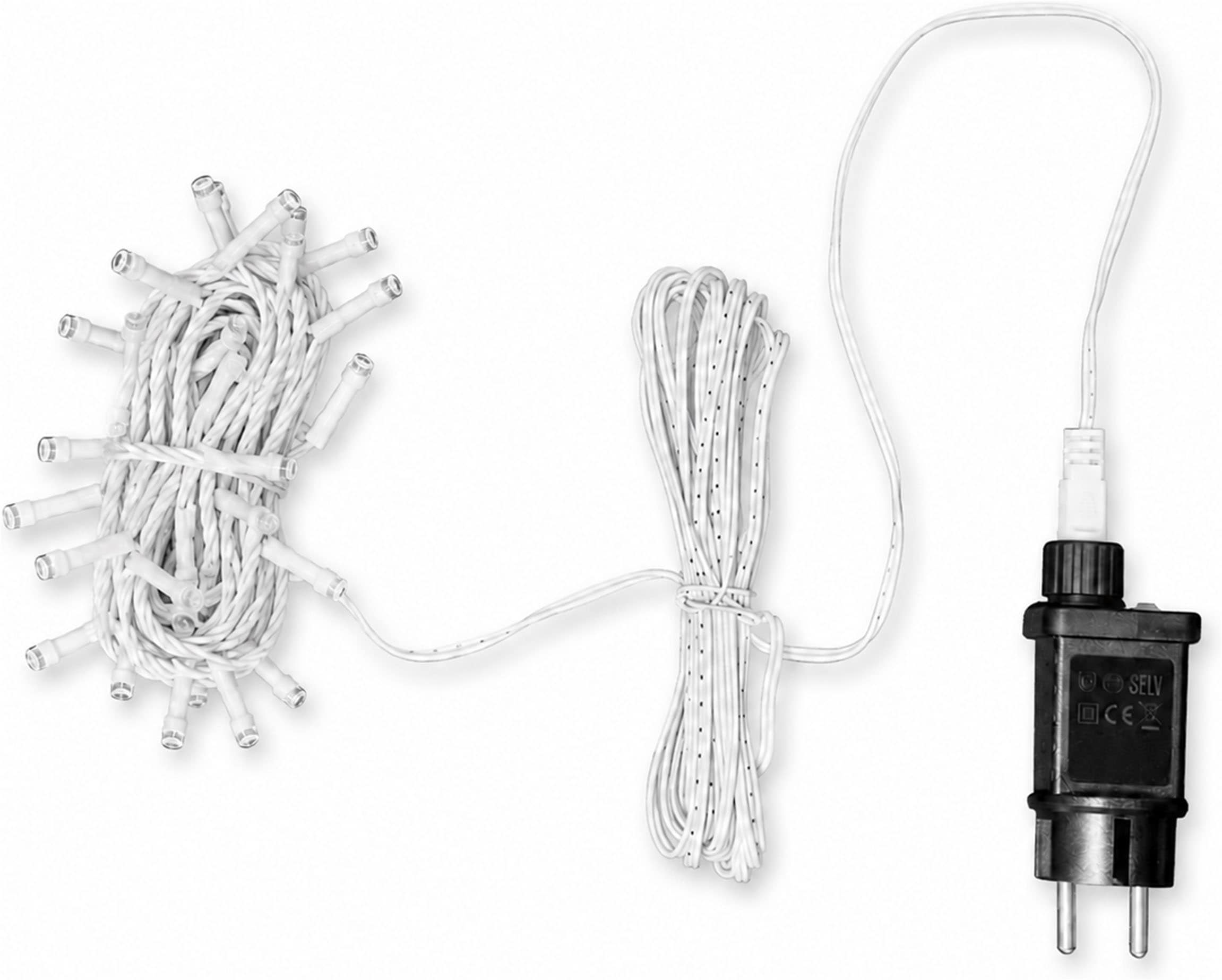 OTTO home LED-Lichterkette »in 3/6/12/18 u. 24 m Länge, warmweiß, Timer, Indoor, Outdoor, Garten« 6/18h Timer, schwarz o. weiß, 5m Zuleitung,  innen, außen, Balkon