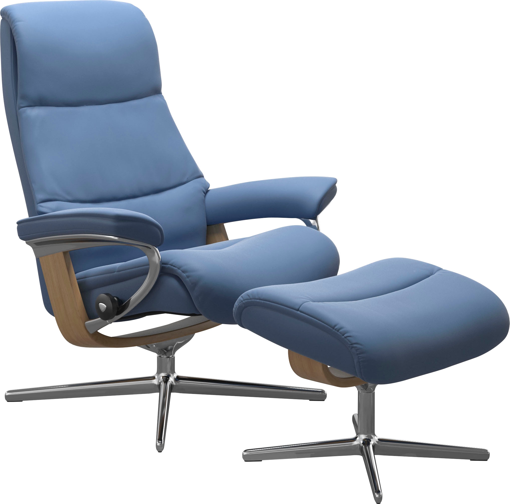 Stressless® Relaxsessel »View«, (Set, Holzakzent Eiche kaufen S, mit M BAUR Base, | Cross Relaxsessel L, Größe mit Hocker, Hocker), mit 