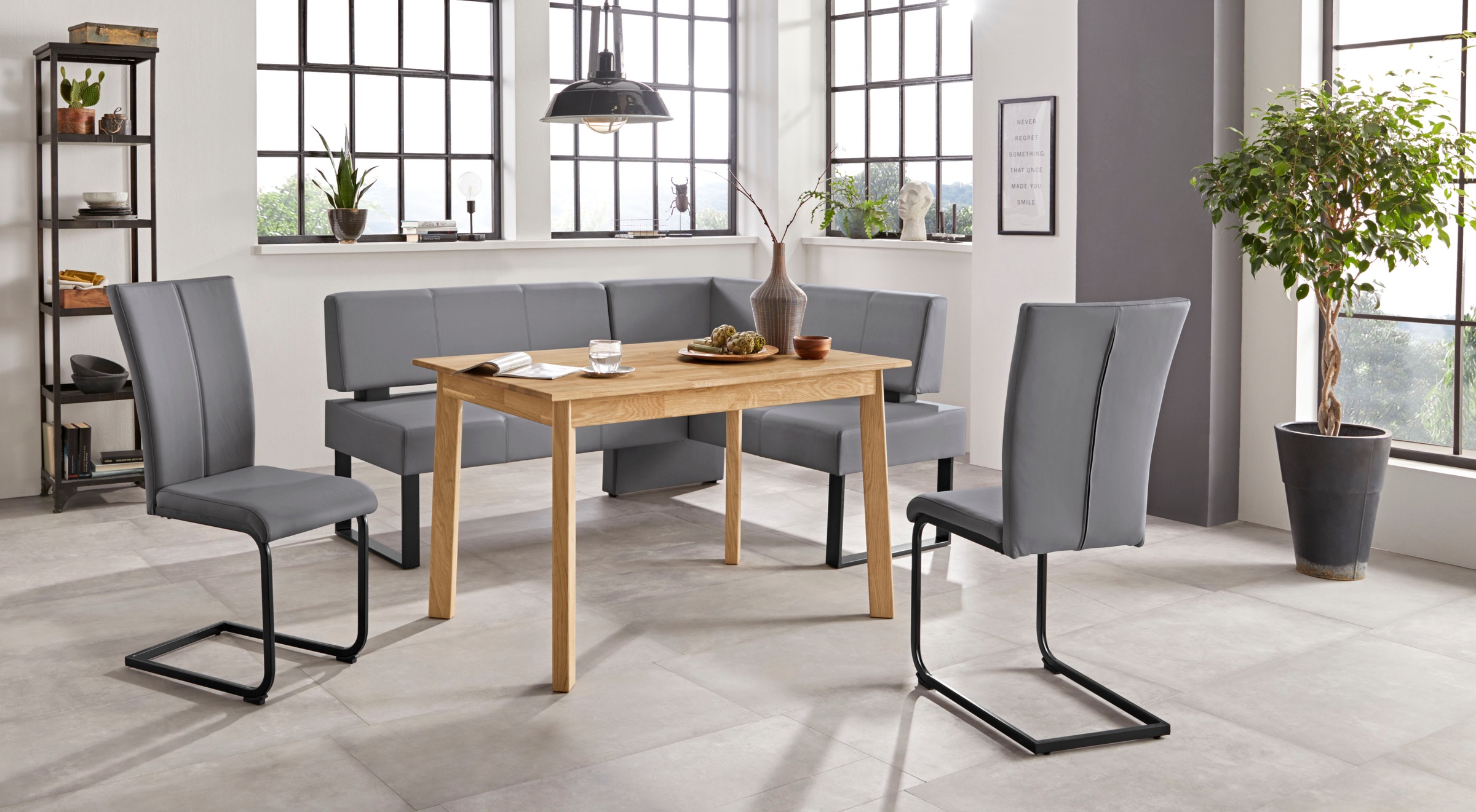 Home affaire Eckbank "Oliver mit Metallgestell, Küchenbank" verschiedene Be günstig online kaufen