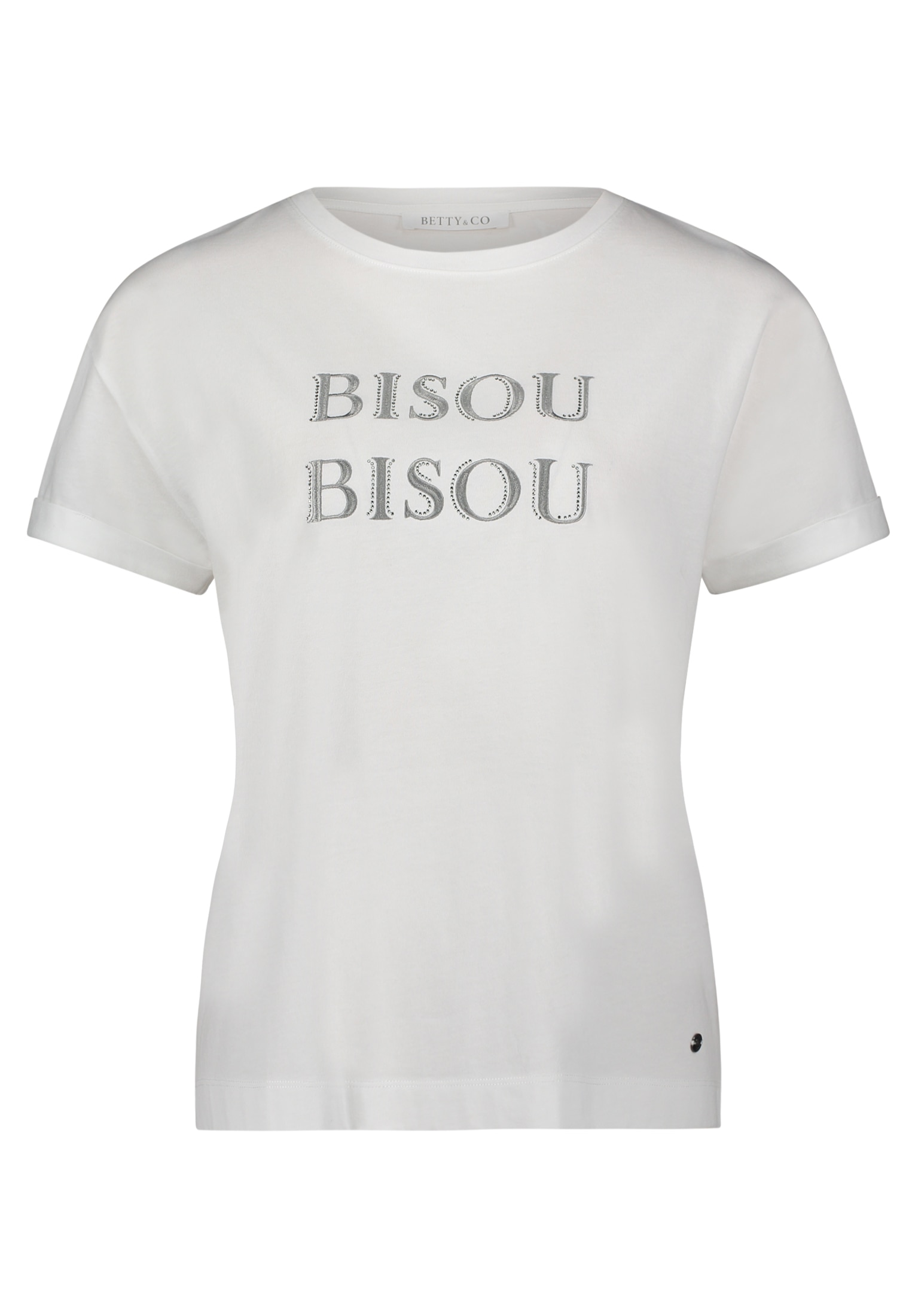 Betty&Co Kurzarmshirt "Damen Casual-Shirt mit Stickerei" 1 Stk. tlg. günstig online kaufen