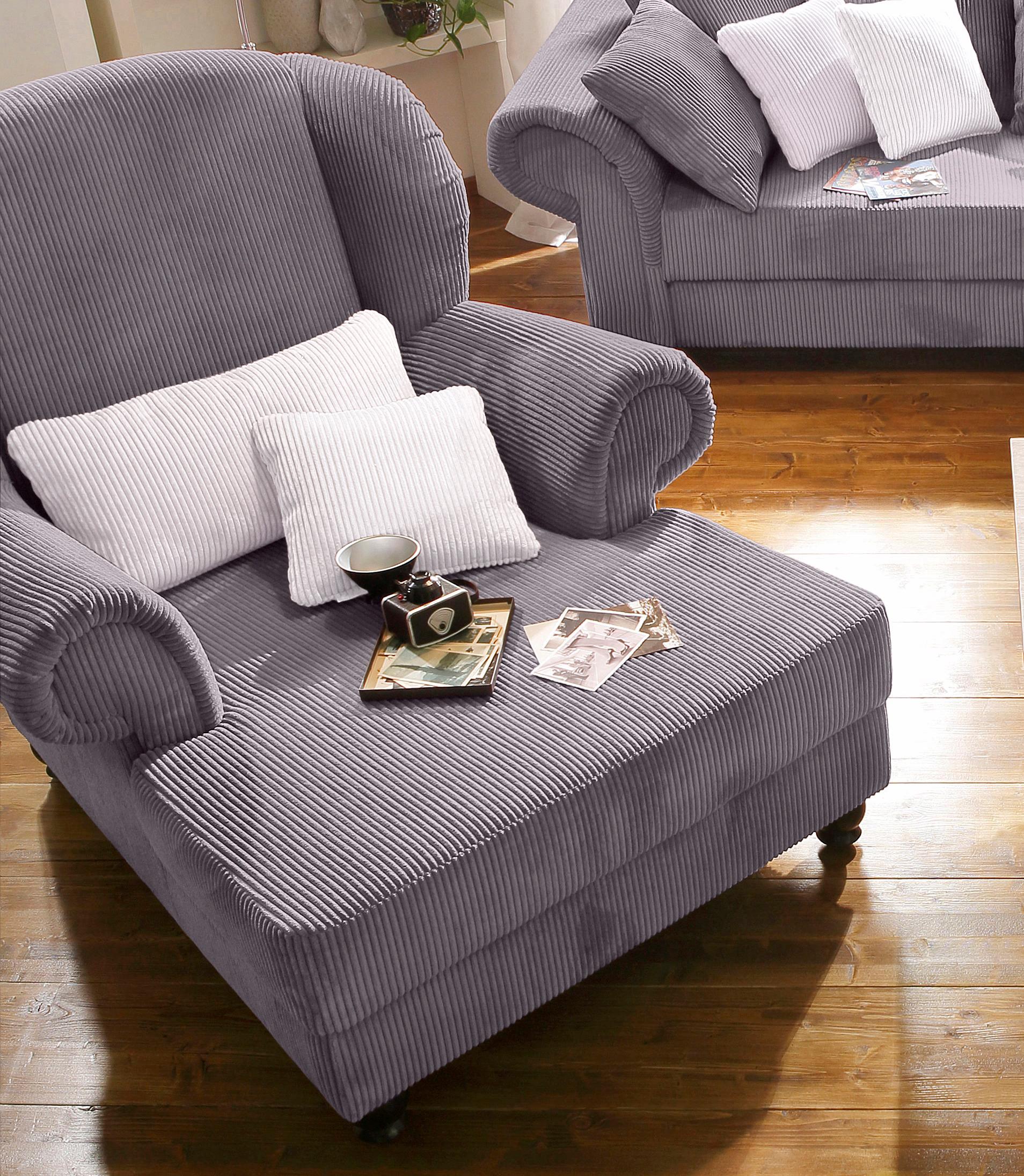 Home affaire XXL-Sessel "King Henry, Sessel, Ohrensessel, Relaxsessel, Big Sessel, Breite 121cm" mit Federkern, in legerer Polsterung und losen Kissen