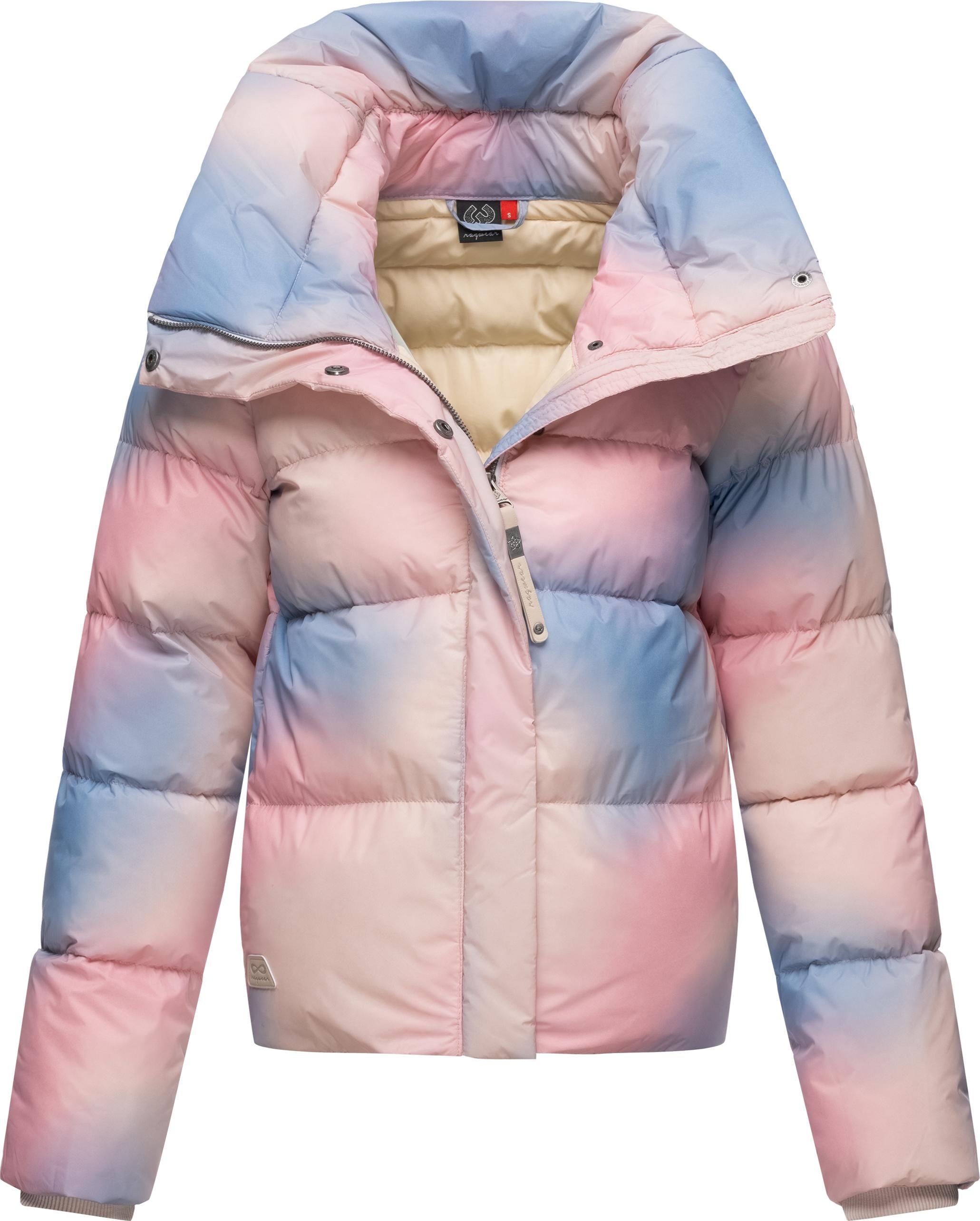 Ragwear Steppjacke "Lunis Ombre", ohne Kapuze, stylische, cropped Winter Kurzjacke