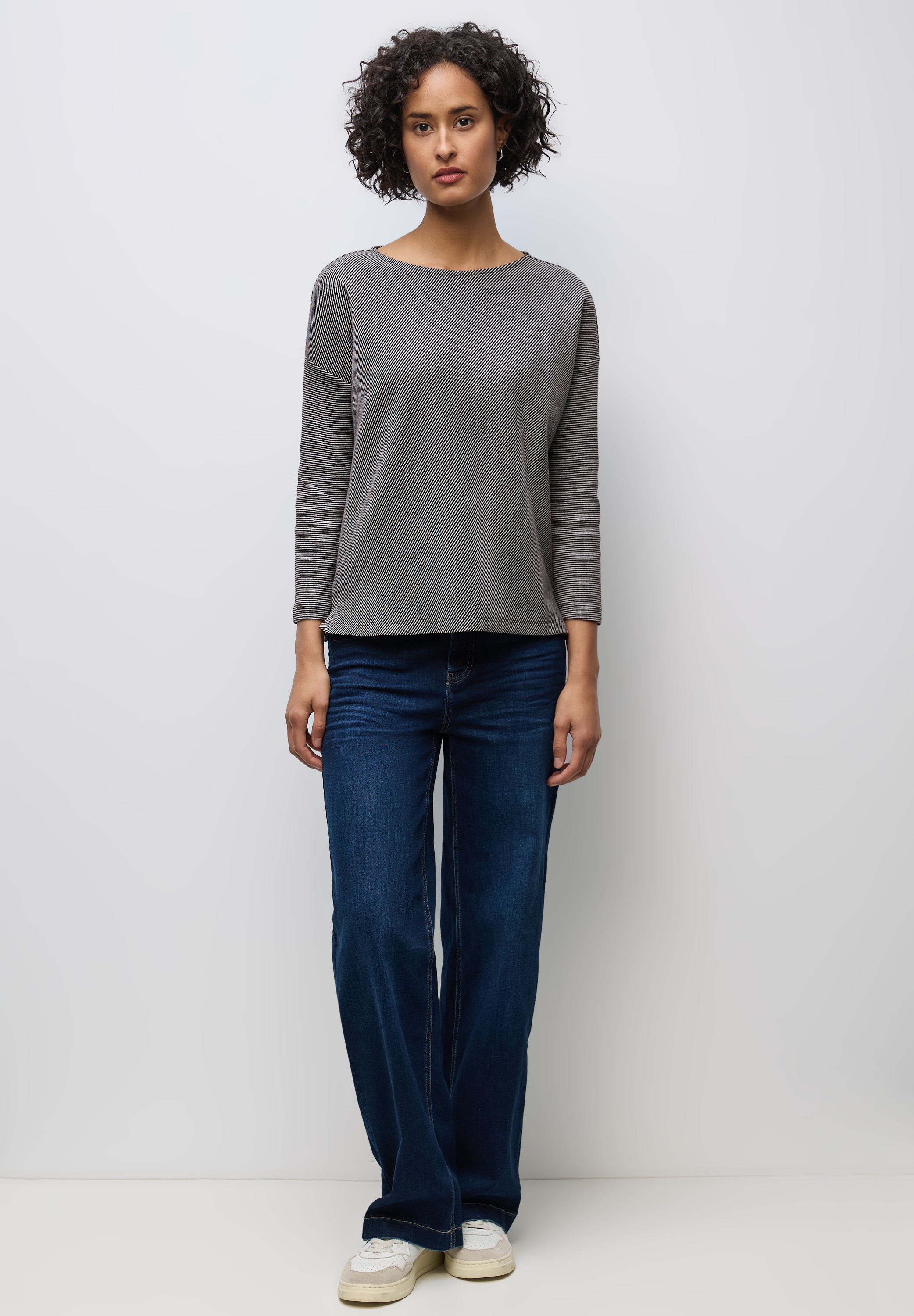 STREET ONE 3/4-Arm-Shirt, aus Baumwolle mit Stretchante