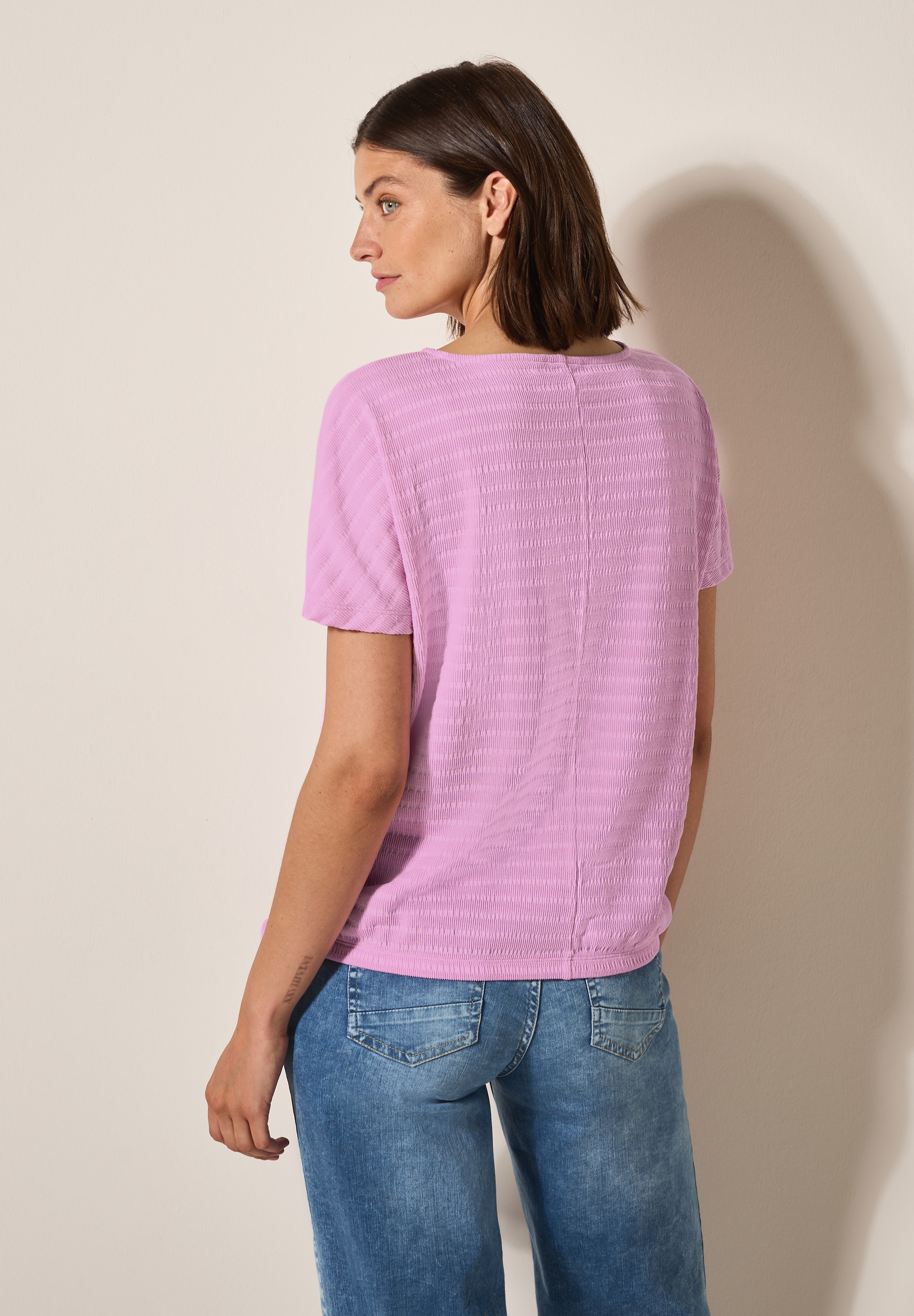 Cecil T-Shirt, mit Knoten am Saum