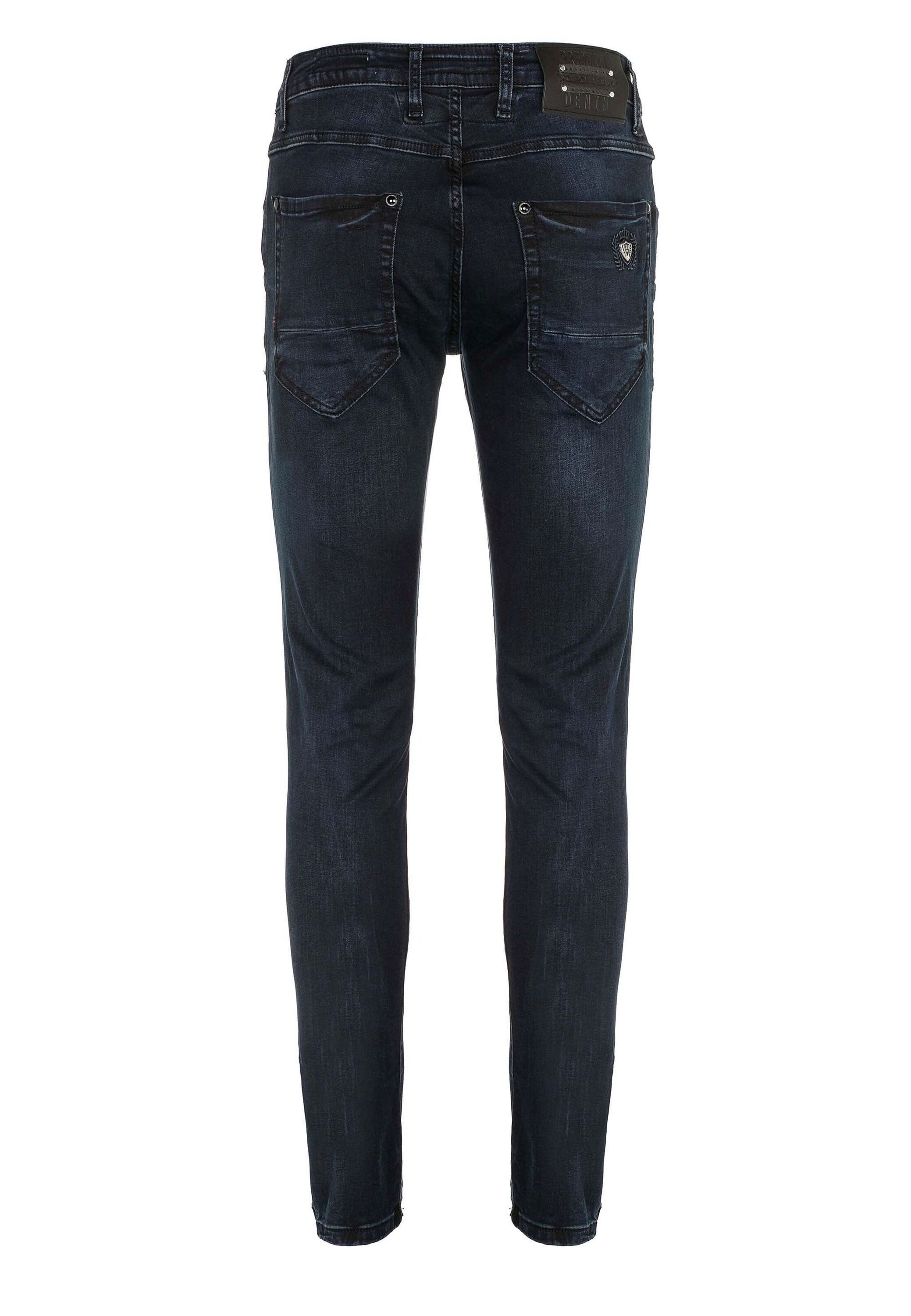 Cipo & Baxx CD-375 Men's 5-Pocket Jeans Dark Blue 33/32 3