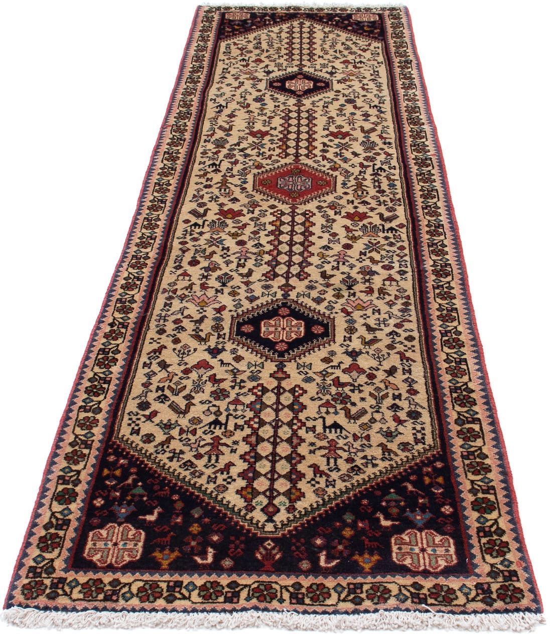 morgenland Hochflor-Läufer "Ardebil Medaillon 287 x 67 cm", rechteckig, 10 mm Höhe, Handgeknüpft