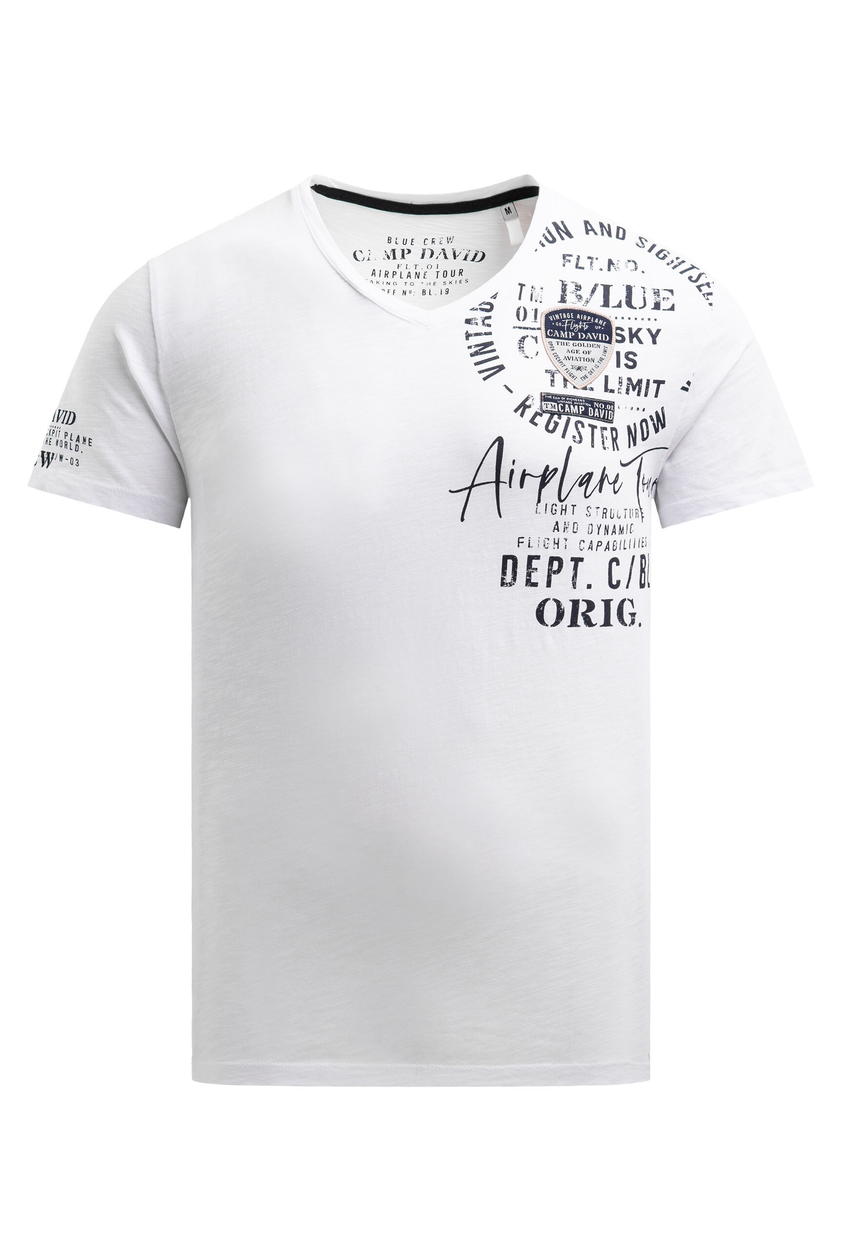 CAMP DAVID V-Shirt, mit maskulinem V-Ausschnitt