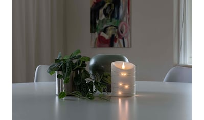 KONSTSMIDE LED-Kerze, (1 tlg.), LED Echtwachskerze, weiß, mit 3D Flamme und... kaufen