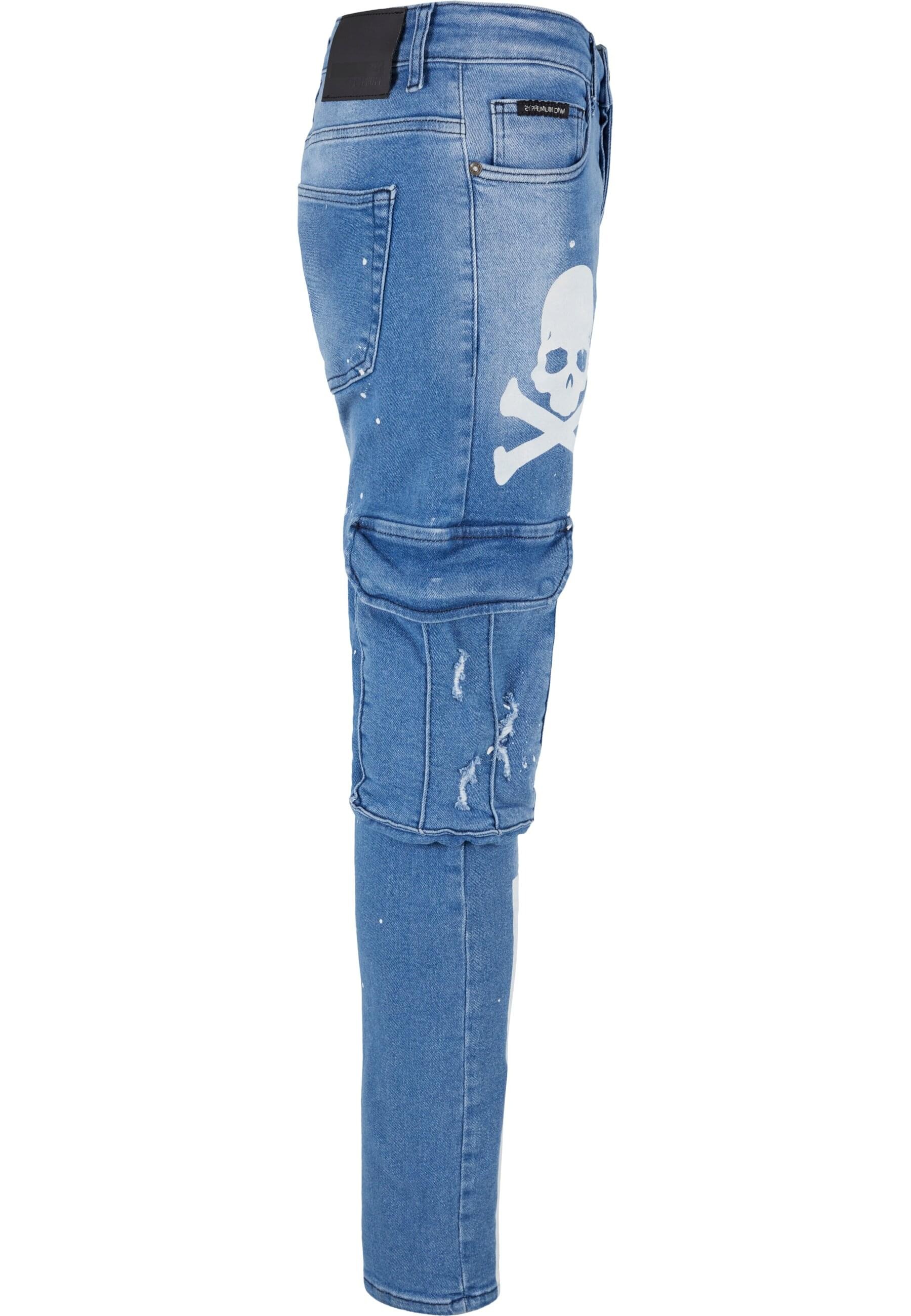 2Y Studios Bequeme Jeans »2Y Studios Herren 2Y Skinny Fit Pocket Cargo Skull Jeans«