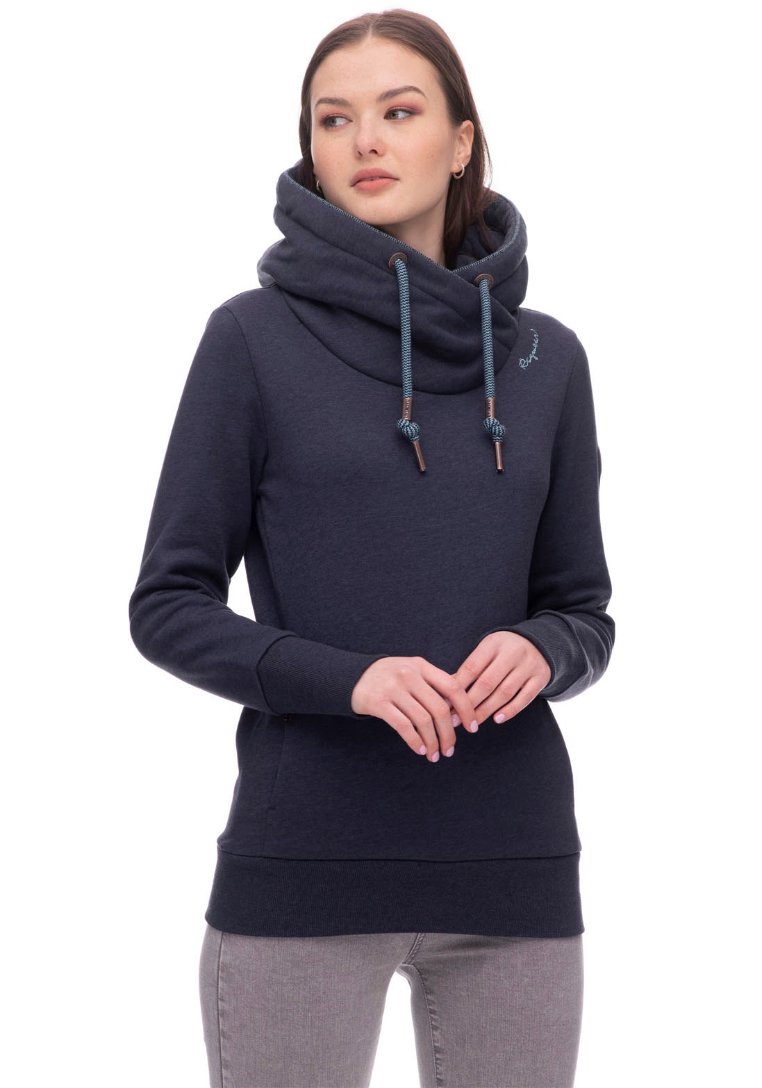 Ragwear Sweatshirt "GRIPY CORE", Schalkragen mit Kordelzug