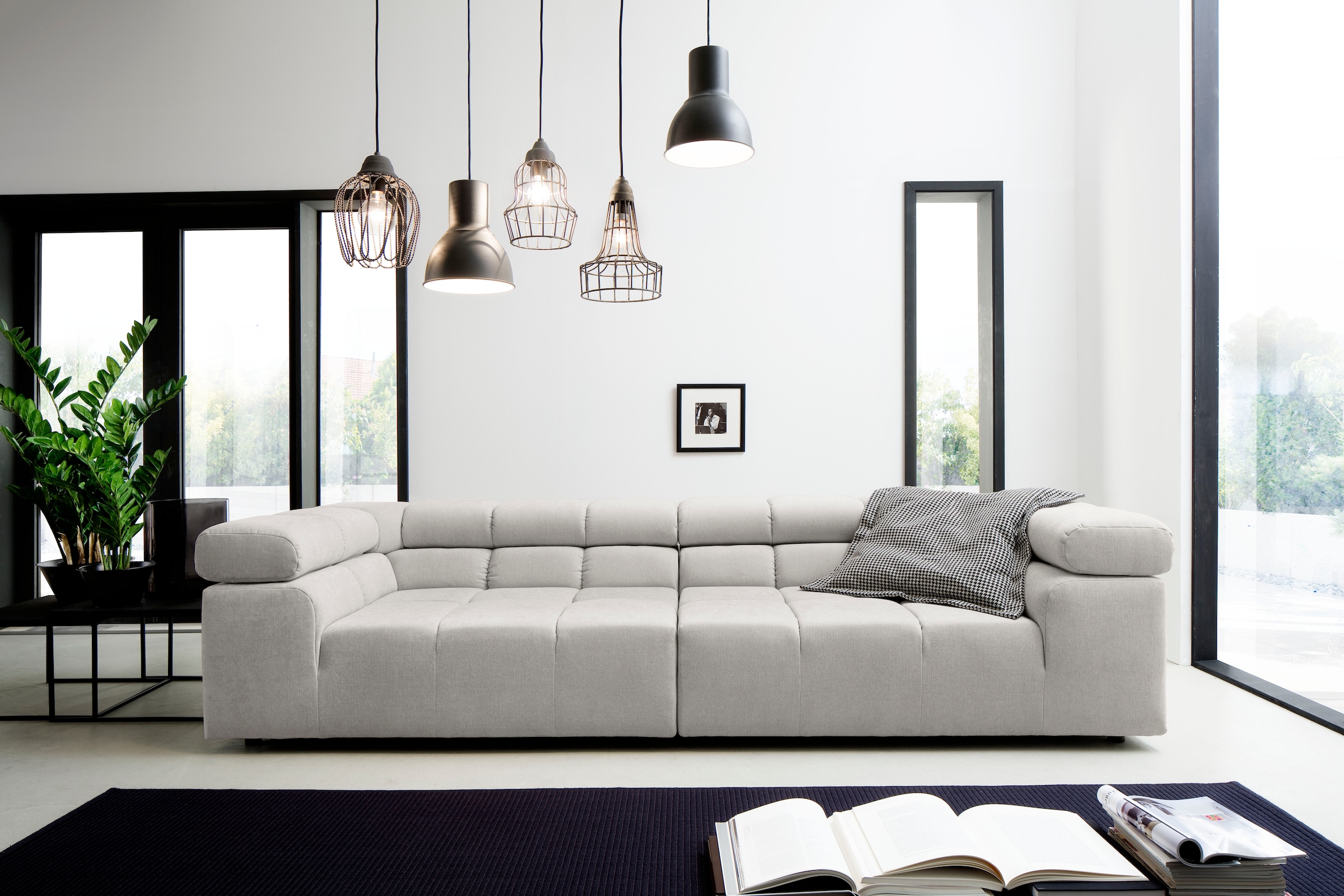 Home affaire Big-Sofa "Ancona modern, elegant, bequem, viel Platz, B/T/H: 2 günstig online kaufen