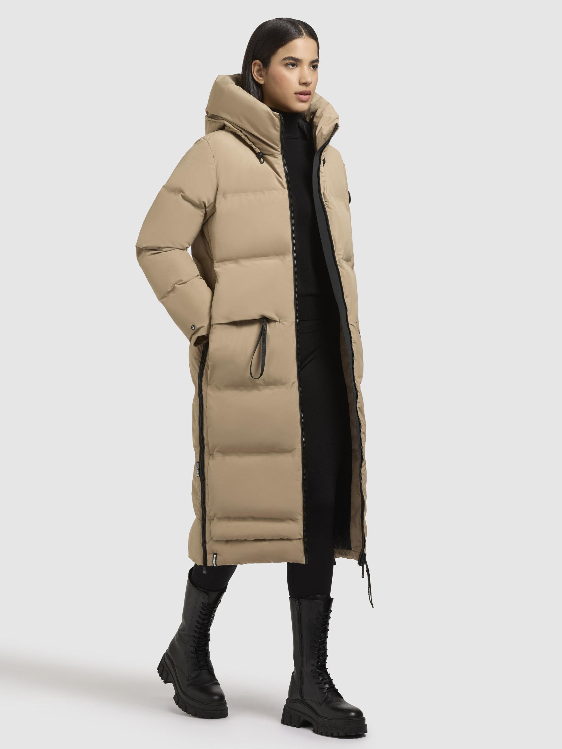 khujo Steppmantel »Aroma-YM«, Gesteppter Damen Wintermantel mit hohen Gehschlitzen