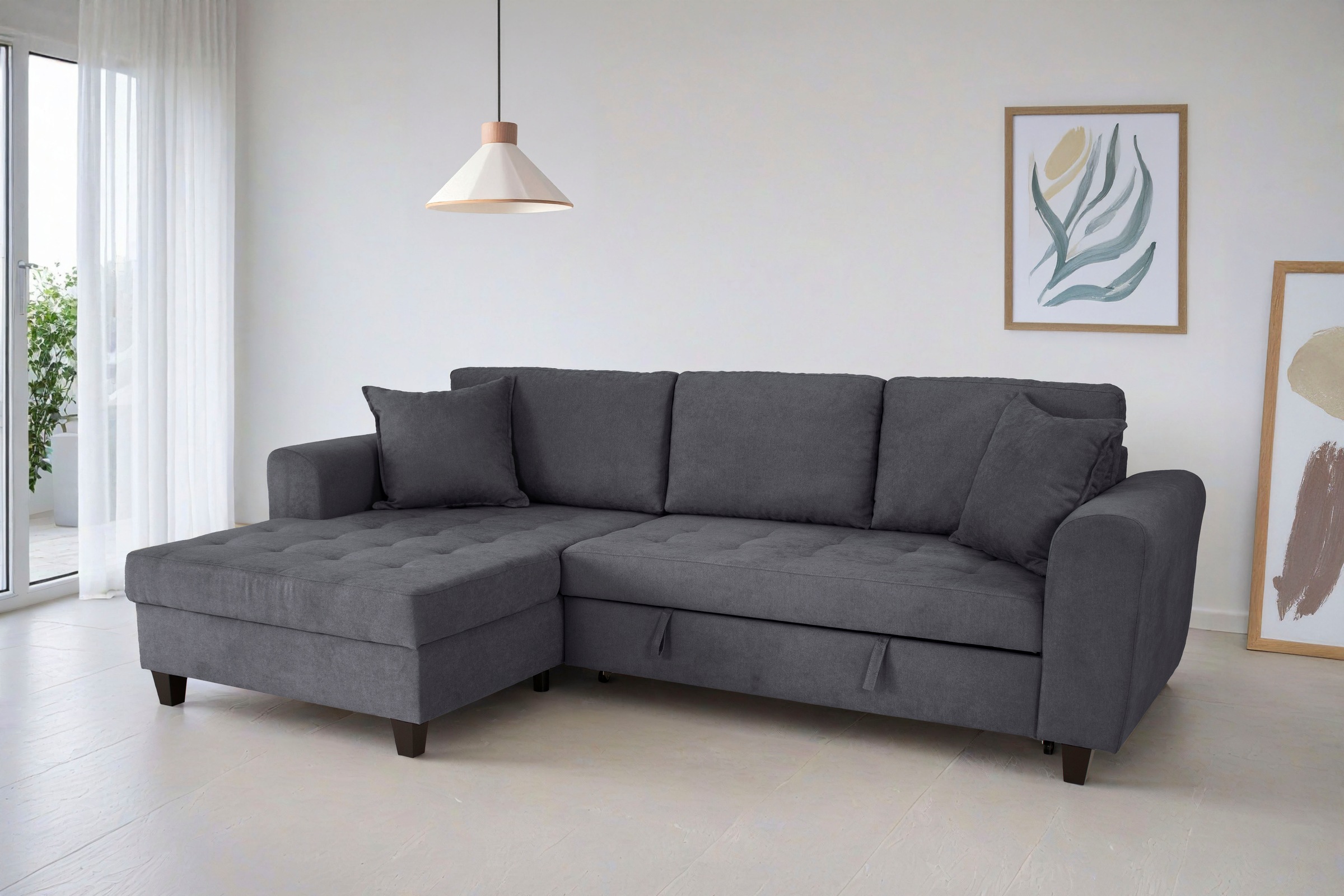 Trends by HG Ecksofa "Moritz L-Form, B: 265 cm" mit Bettfunktion, Bettkaste günstig online kaufen