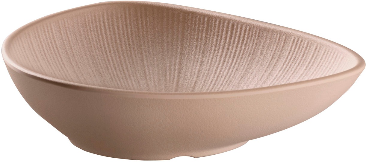 APS Schale "Schüssel "NERO", 0,6 Liter, 23 x 18 cm, Höhe 5 cm", Ø 18cm, beige, Schüsseln, aus Melamin