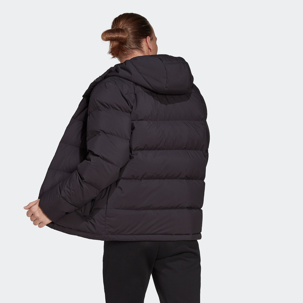 adidas Sportswear Outdoorjacke »HELIONIC HOODED DAUNENJACKE«, mit Kapuze